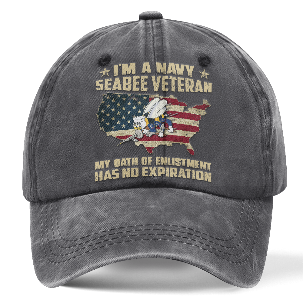 Personalizable Navy Seabee Washed Cap