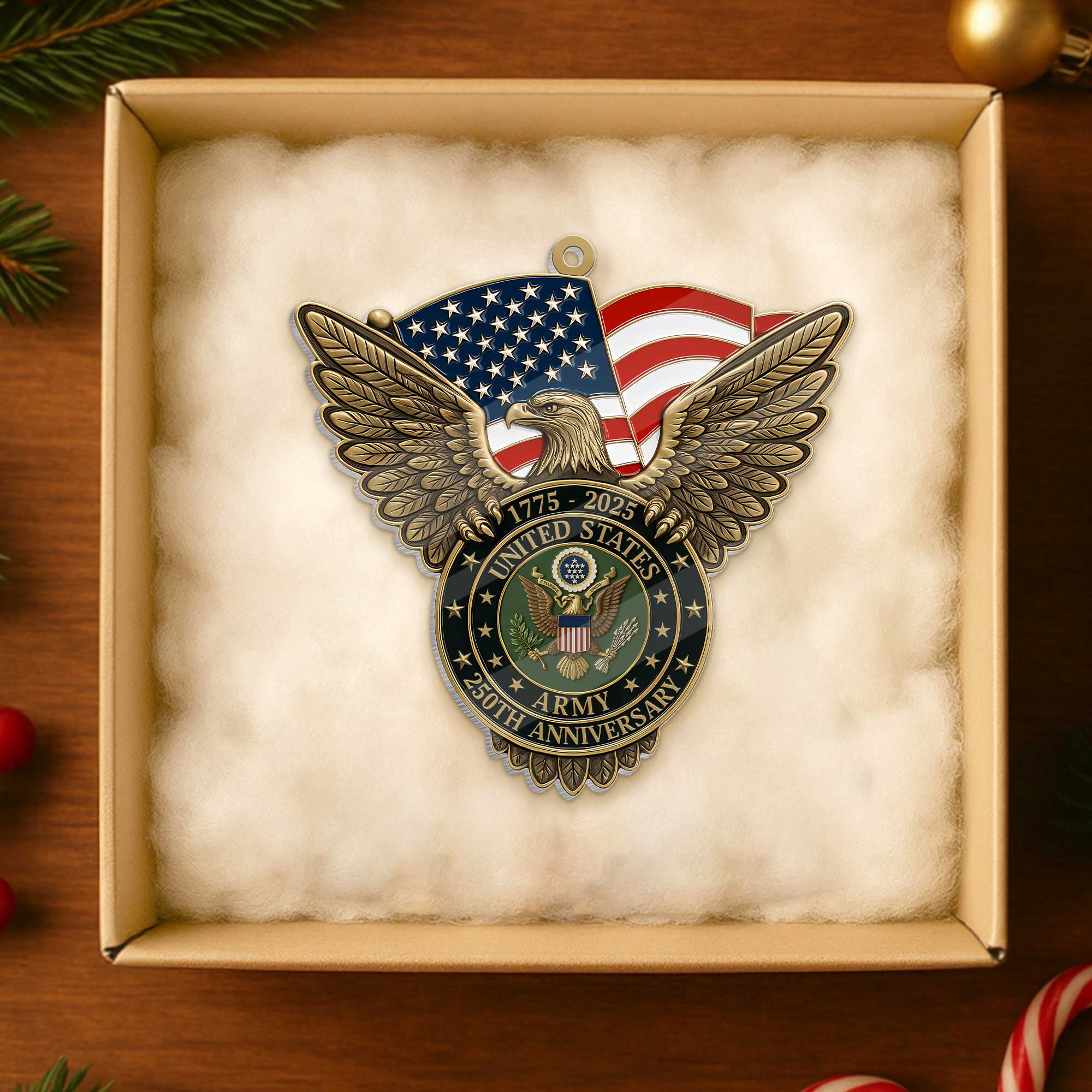 Army 250th Anniversary Acrylic Ornament