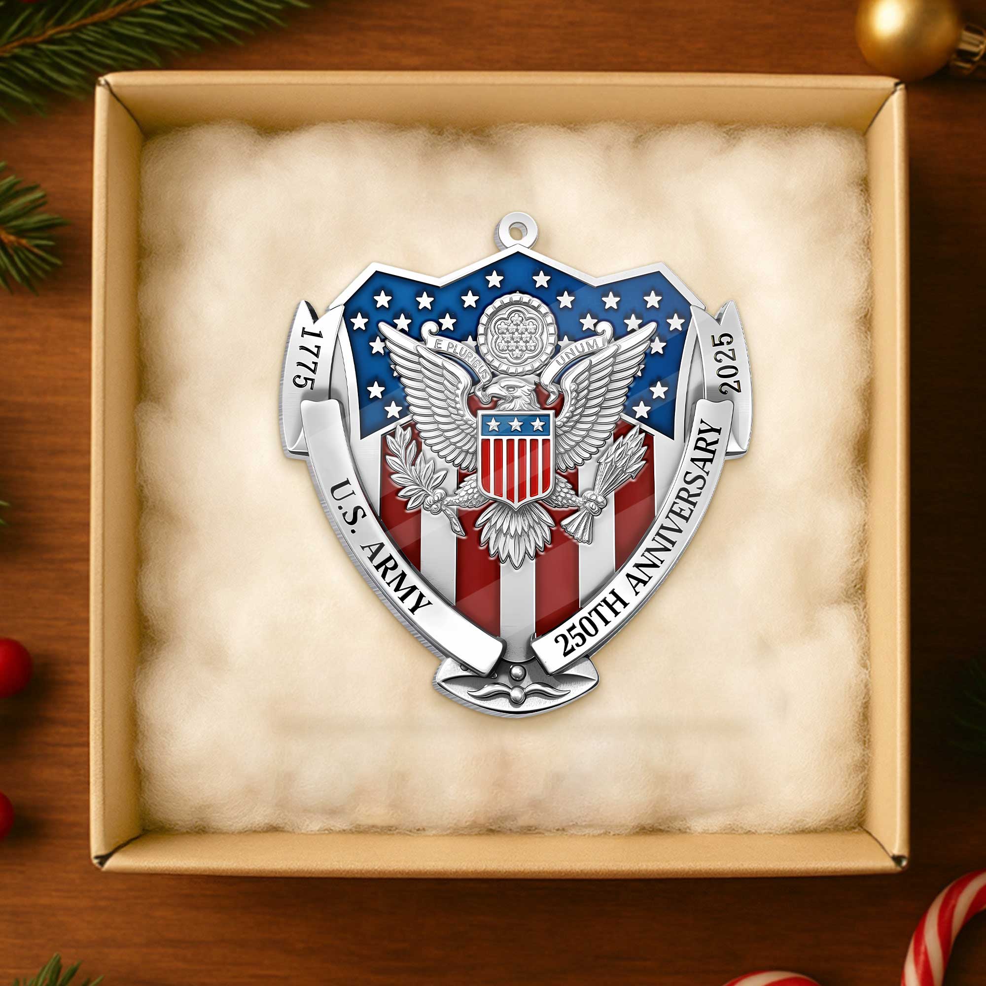 Army 250th Anniversary Acrylic Ornament