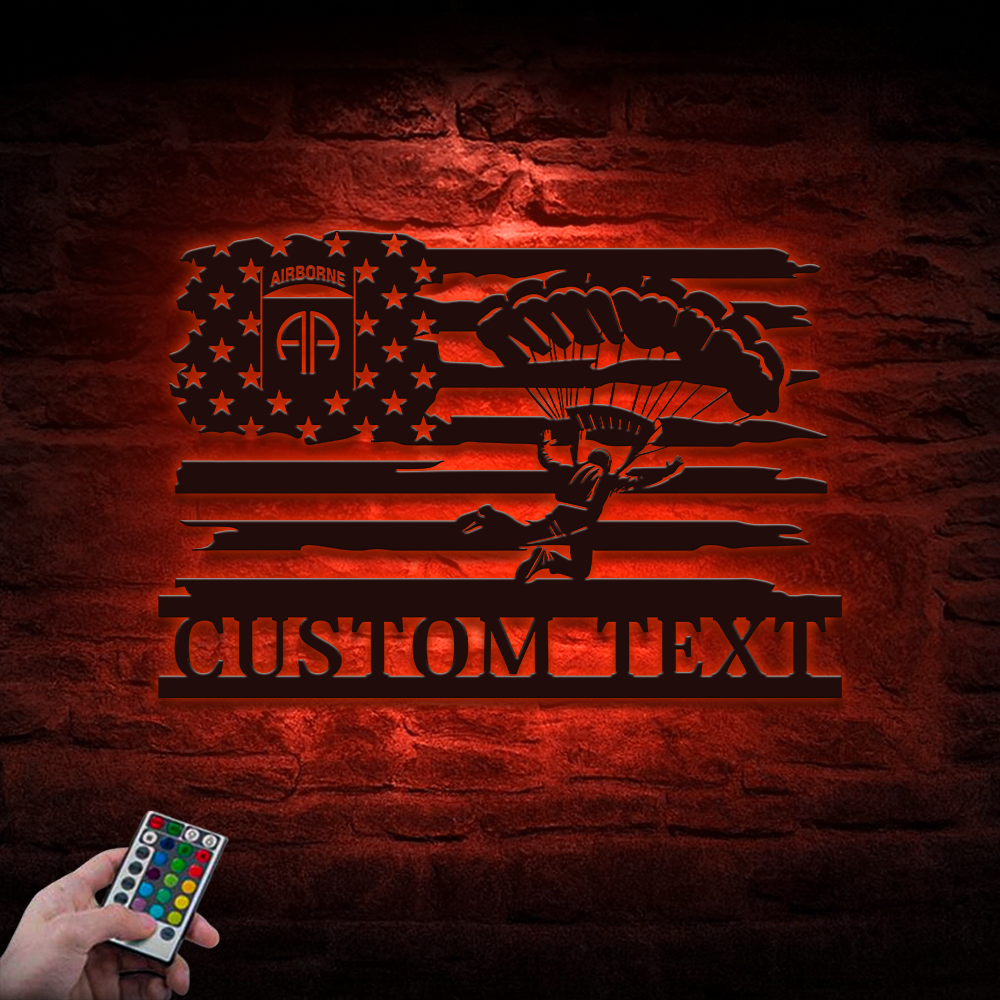 Personalized Airborne Metal Sign Wall Art