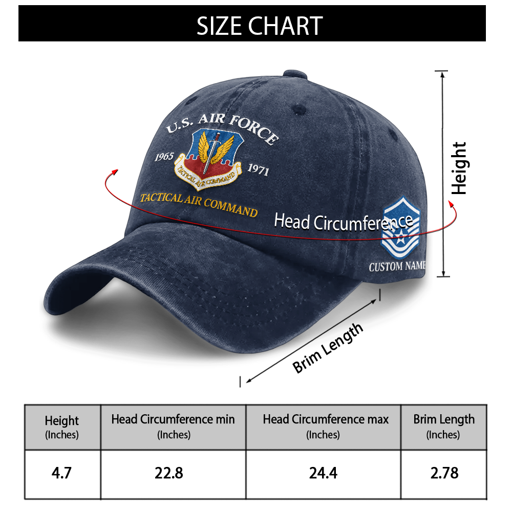 Personalizable Air Force Washed Cap