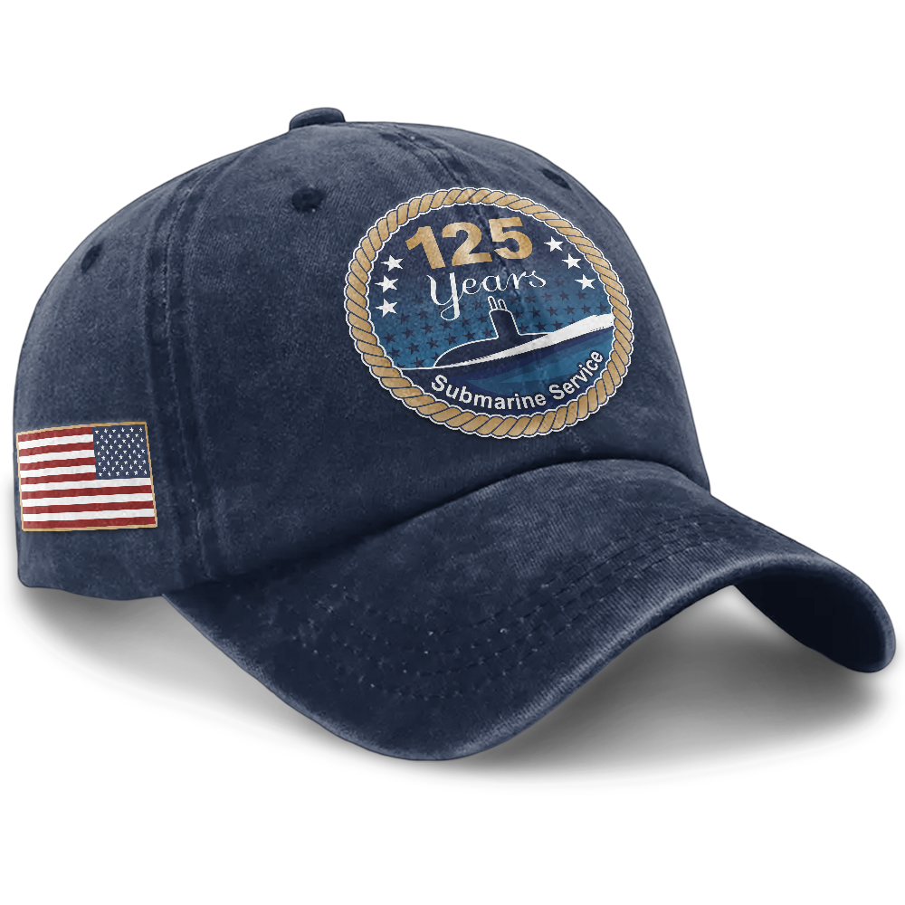 Navy Submarine 125th Birthday Washed Cap
