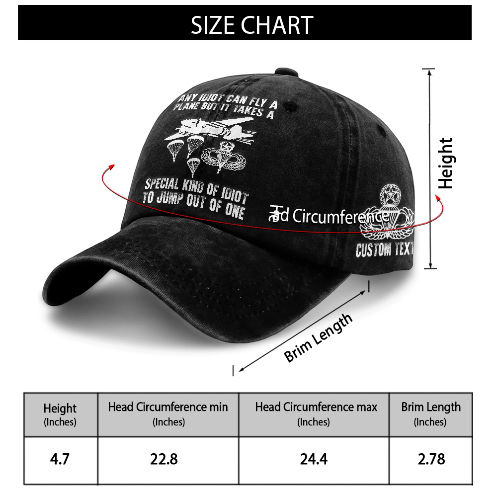 Airborne It Takes Special Kind Of Idiot Washed Cap