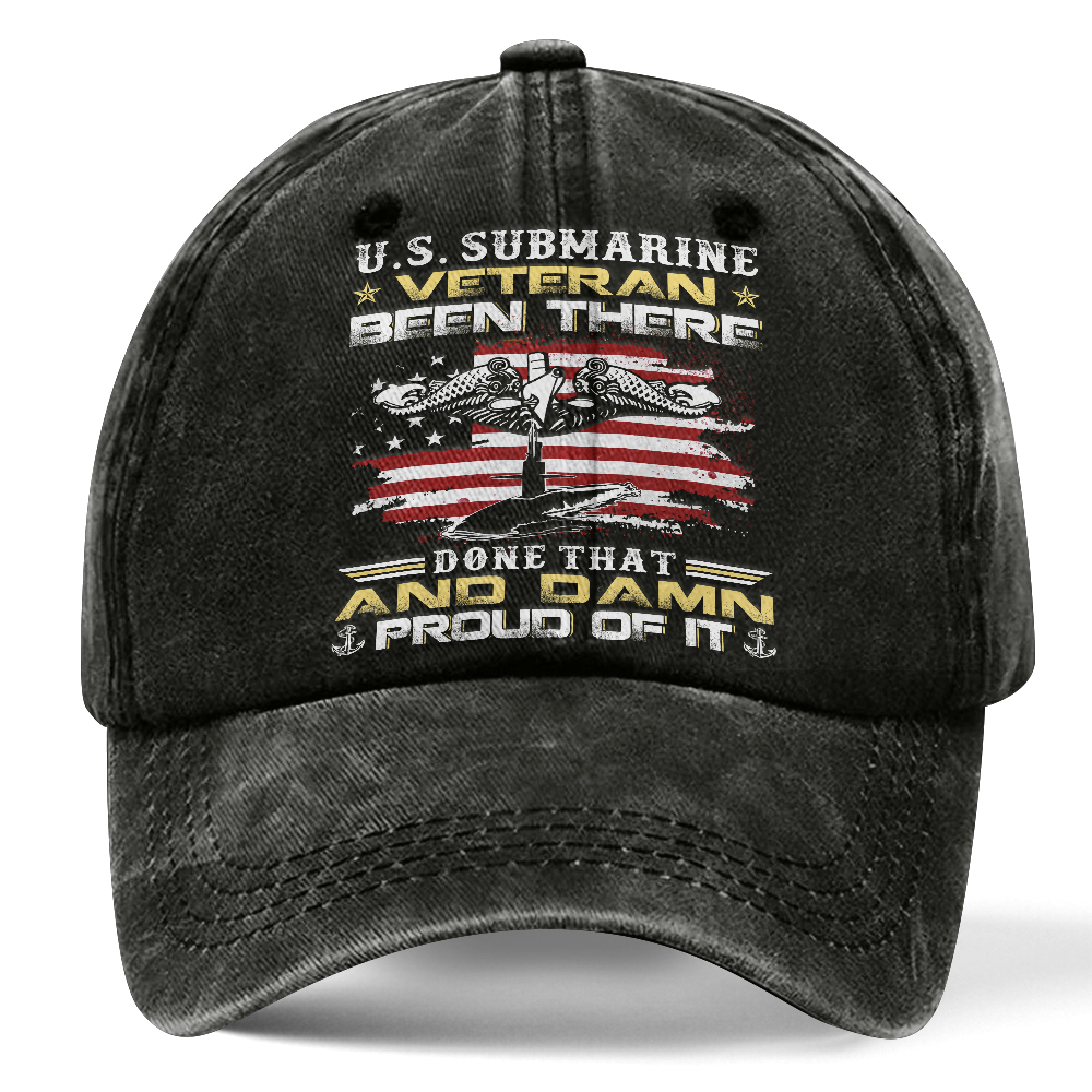 Navy Submarine Been There Done That Washed Cap