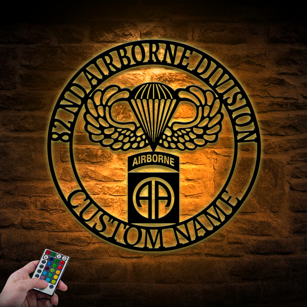 Personalized Airborne Metal Sign Wall Art