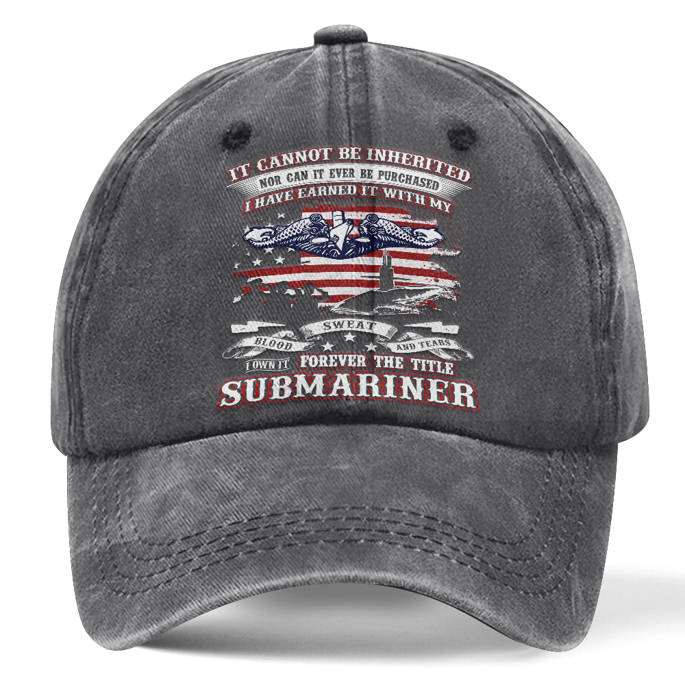 Navy Submarine Washed Cap