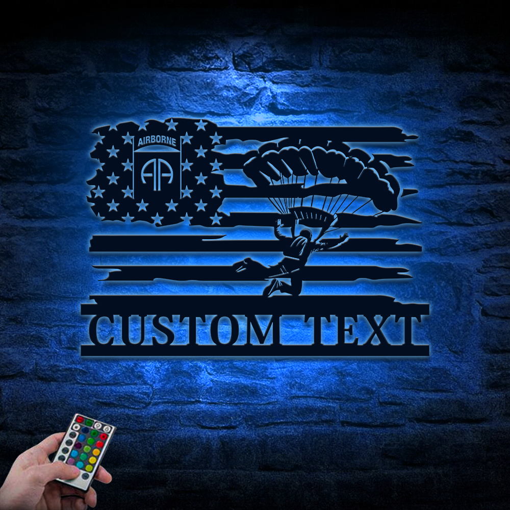 Personalized Airborne Metal Sign Wall Art