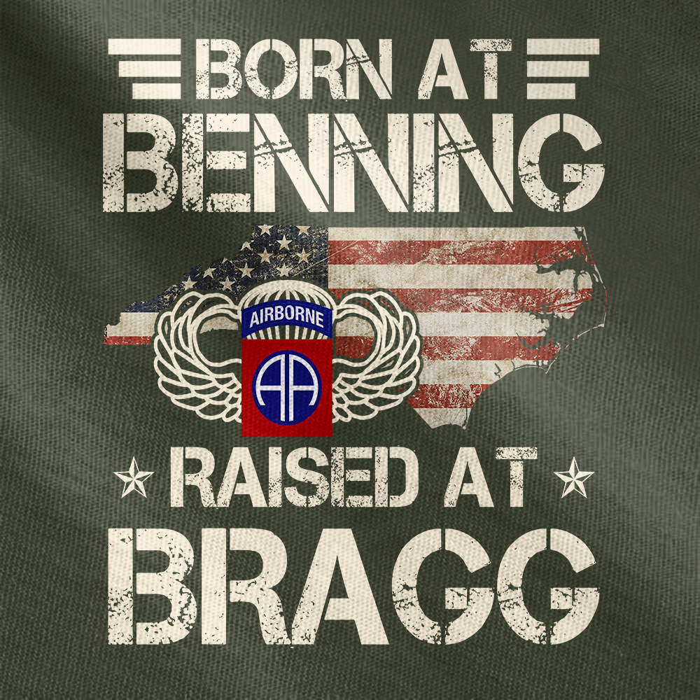 Born At Benning Raised At Bragg Tactical Polo Shirt