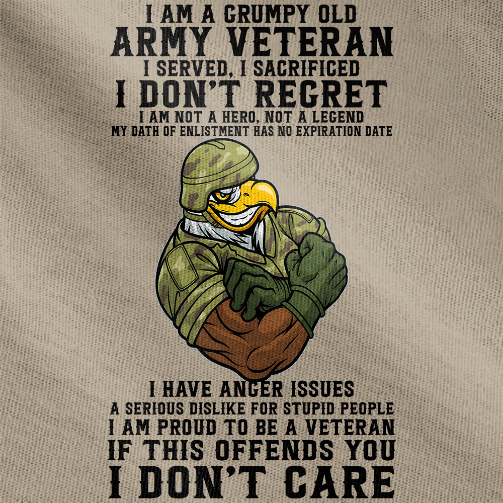 Personalized I'm A Grumpy Old Army Veteran Tactical Polo Shirt