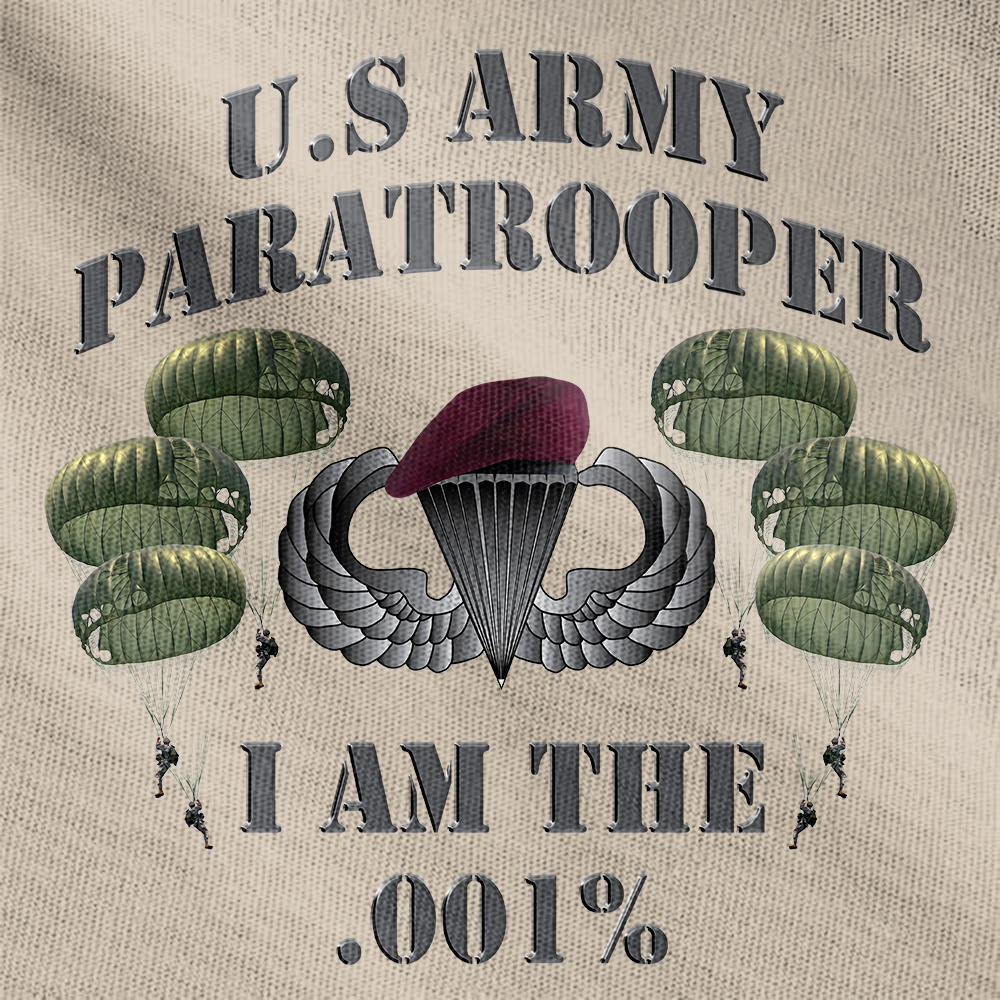 Army Paratrooper I AM The .001% Tactical Polo Shirt