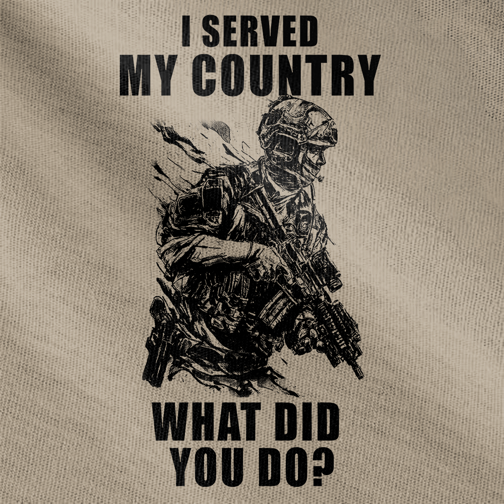 Personalized I Served My Country What Did You Do Tactical Polo Shirt