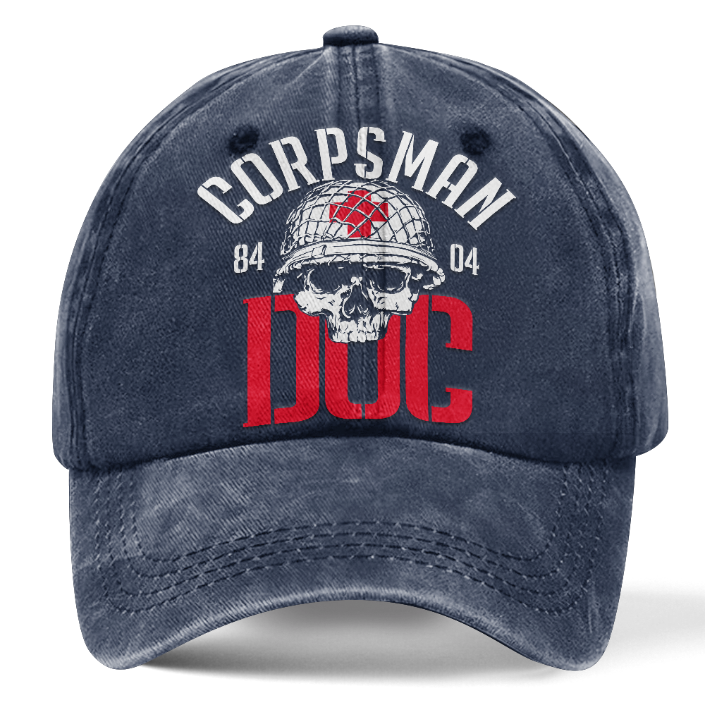 Personalizable Navy Corpsman Washed Cap