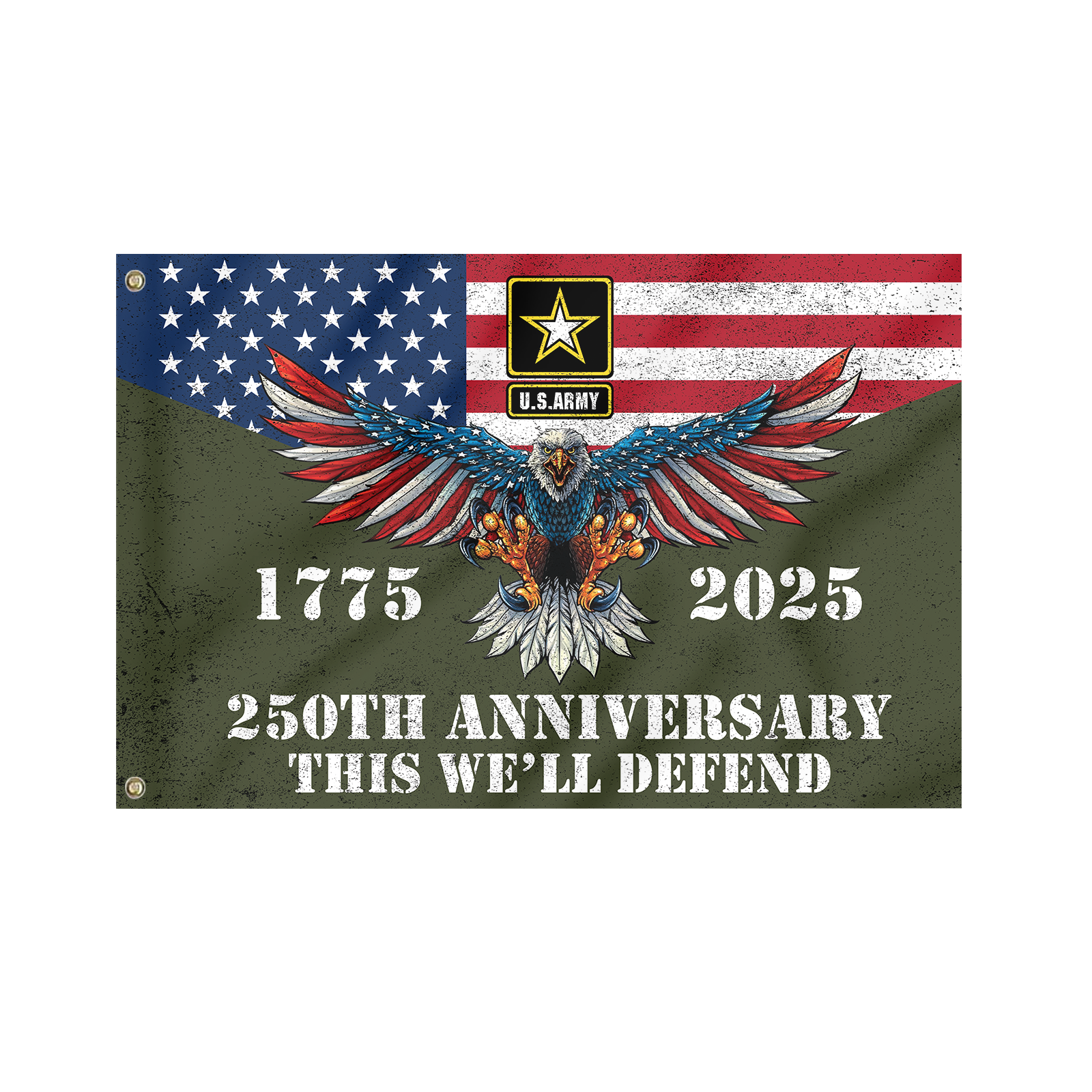 Army 250th Anniversary House Flag
