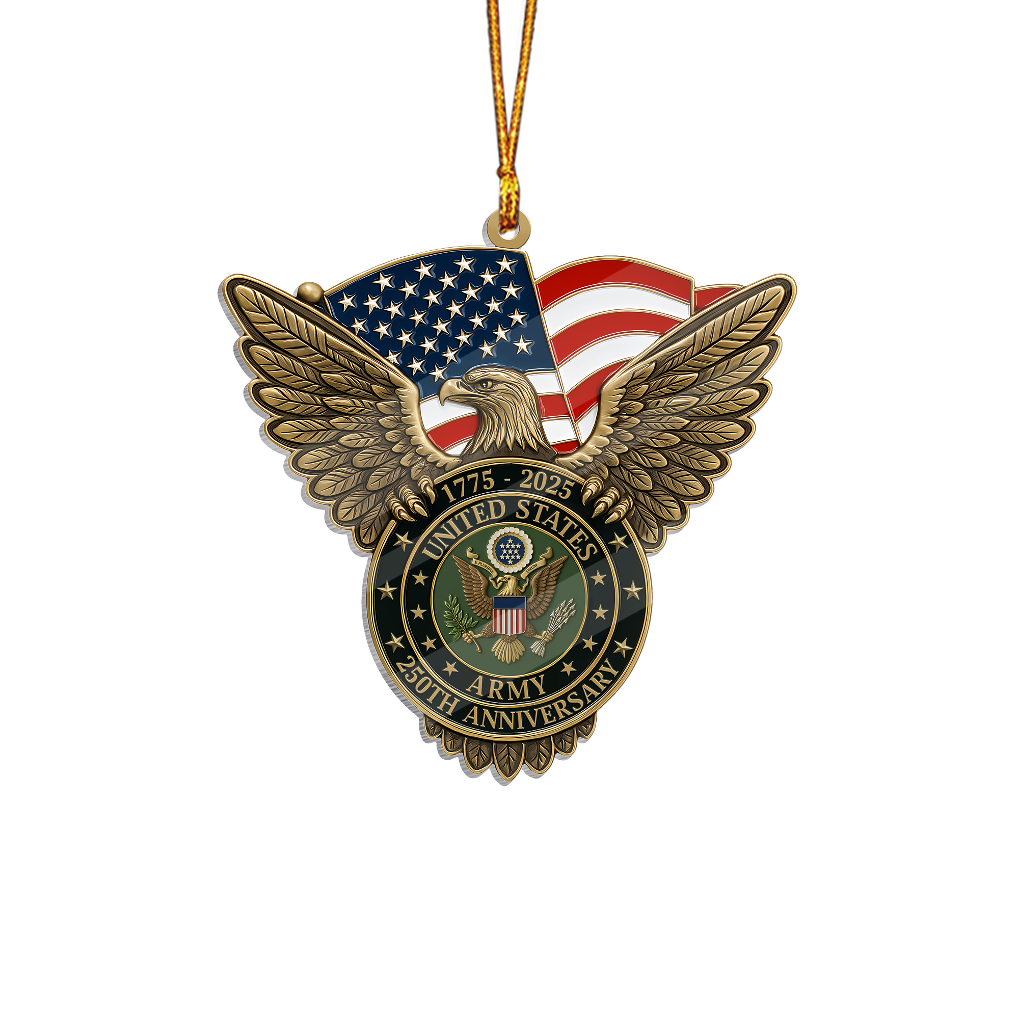 Army 250th Anniversary Acrylic Ornament