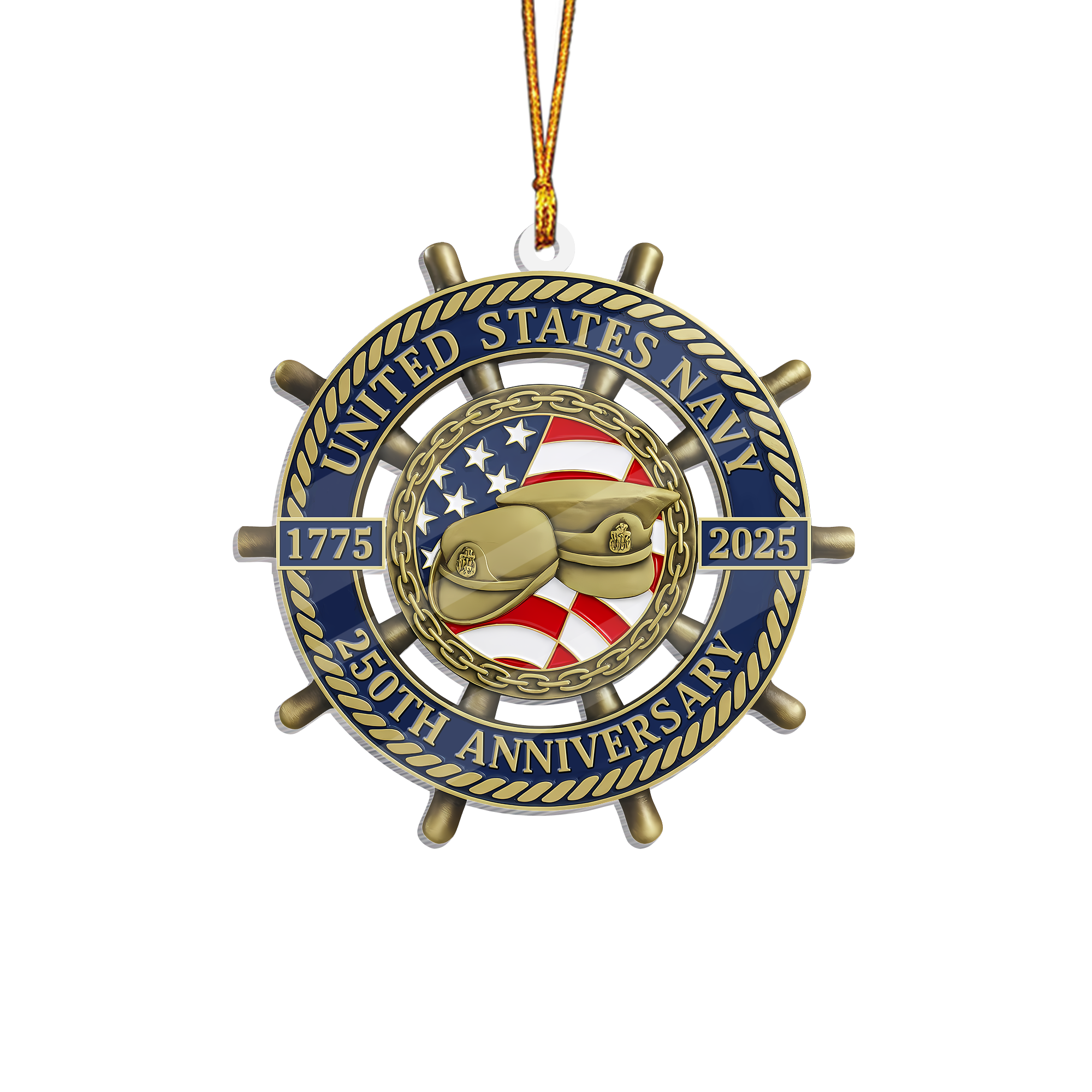 Navy 250th Anniversary Acrylic Ornament