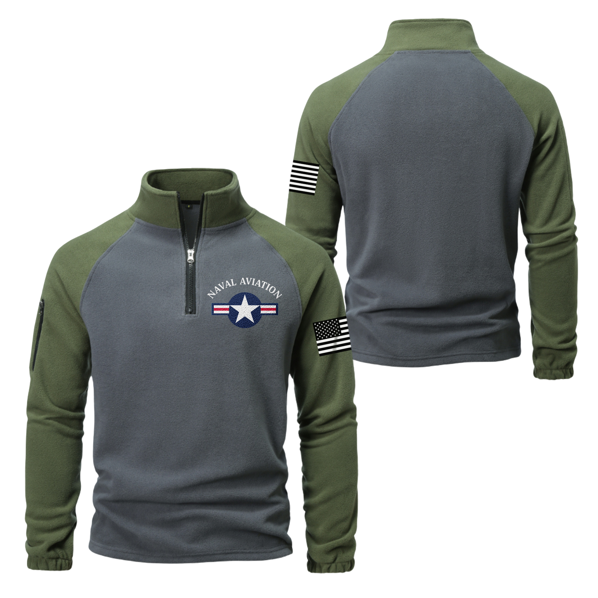 Naval Aviation Half-Zip Raglan Sweatshirt