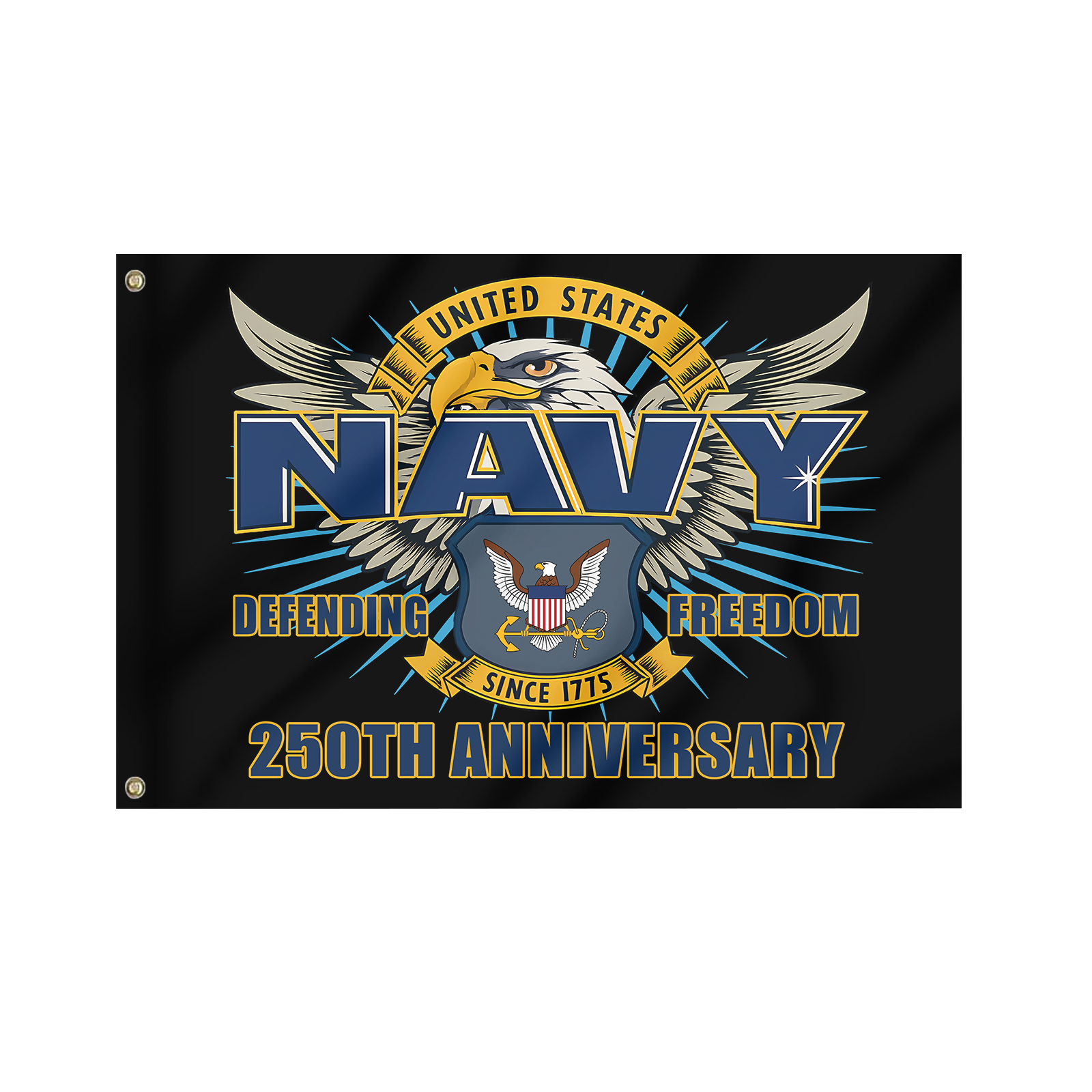 Navy 250th Anniversary House Flag