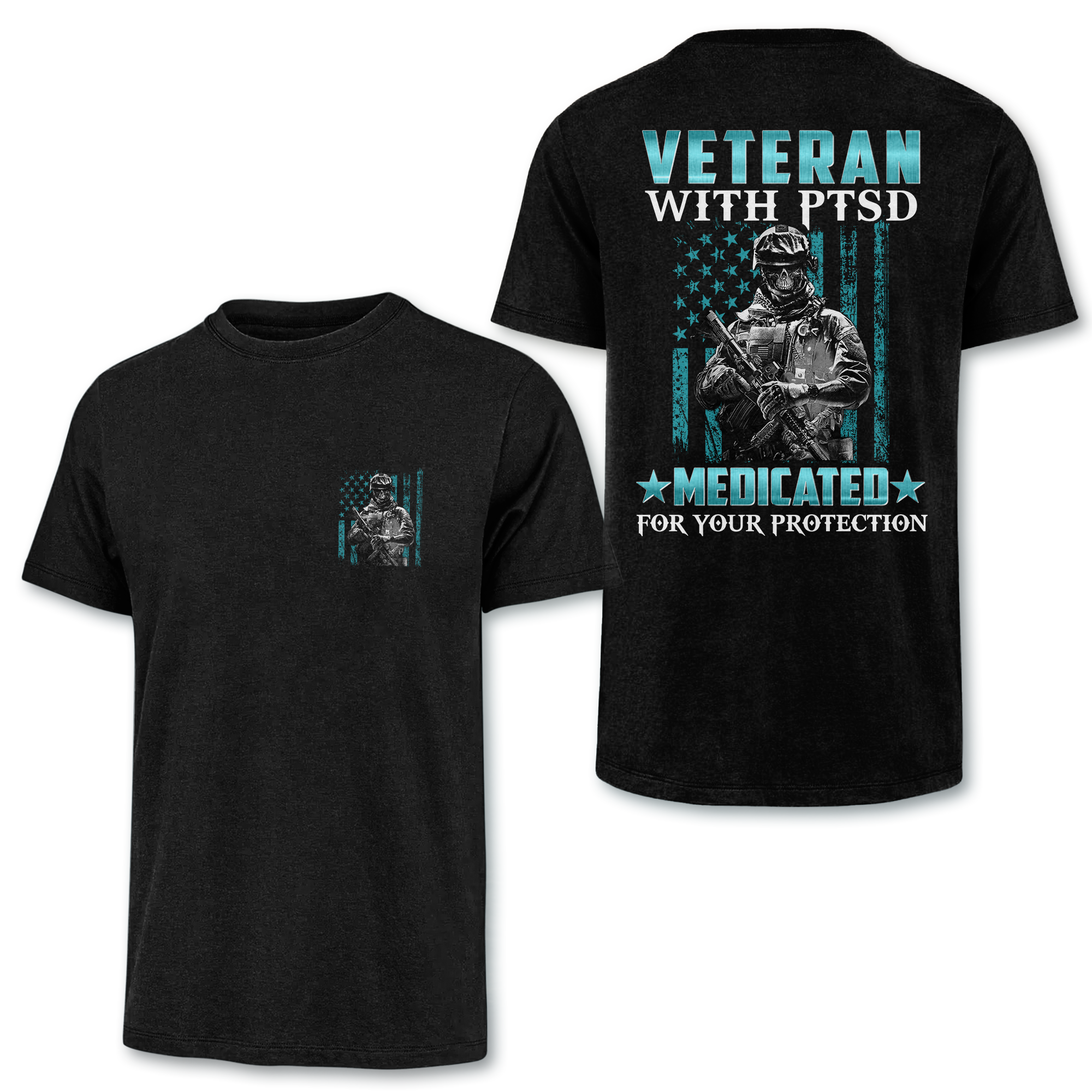 Veteran With PTSD Double Side Classic T-shirt