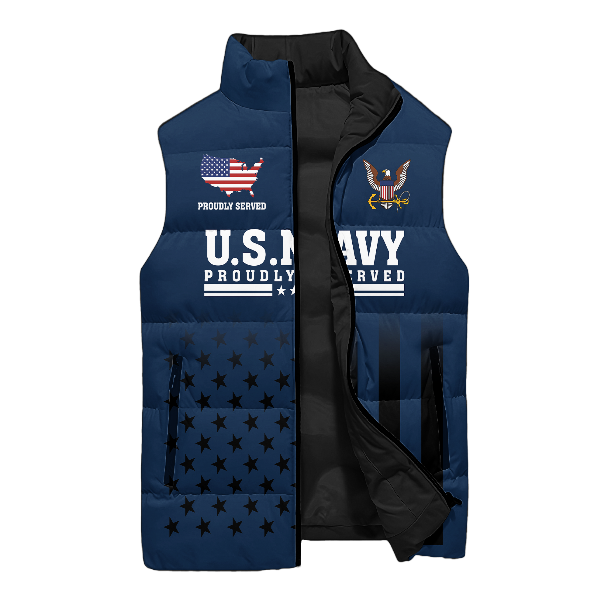 Navy 250th Anniversary Puffer Vest