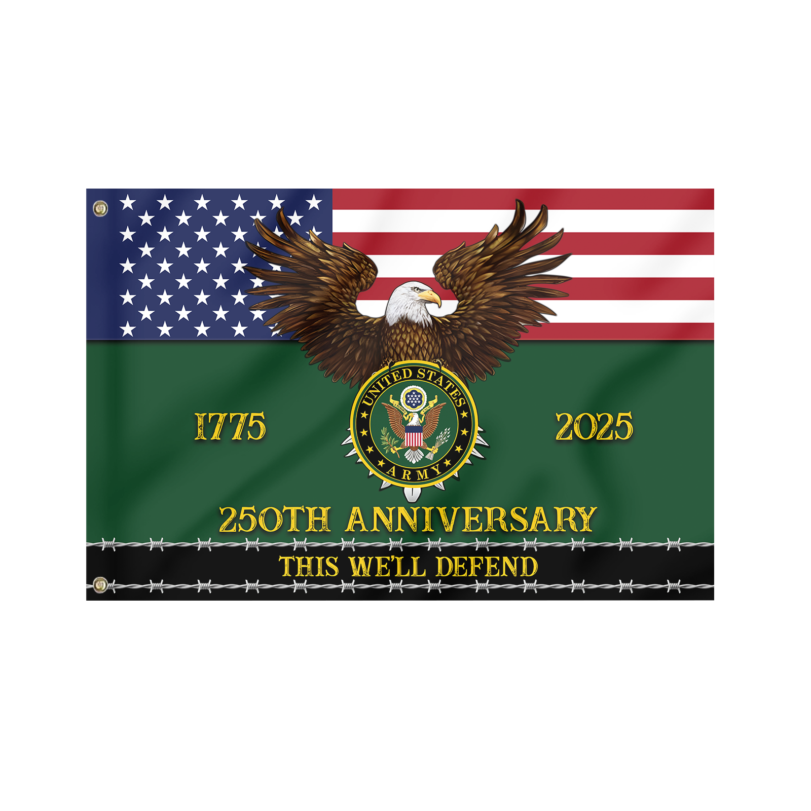 Army 250th Anniversary House Flag