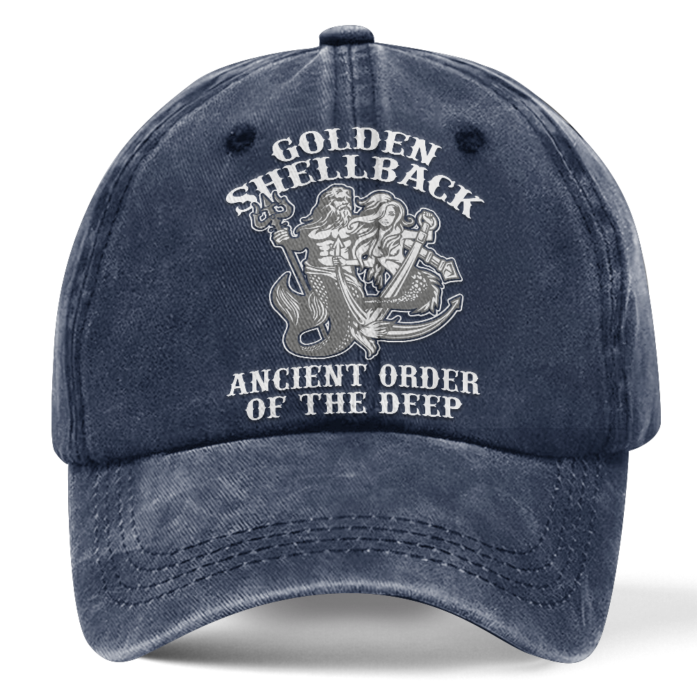 Personalizable Navy Shellback Washed Cap