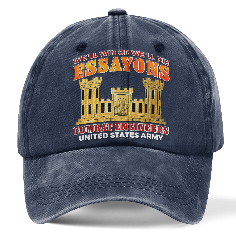 Personalizable Combat Engineer Washed Cap