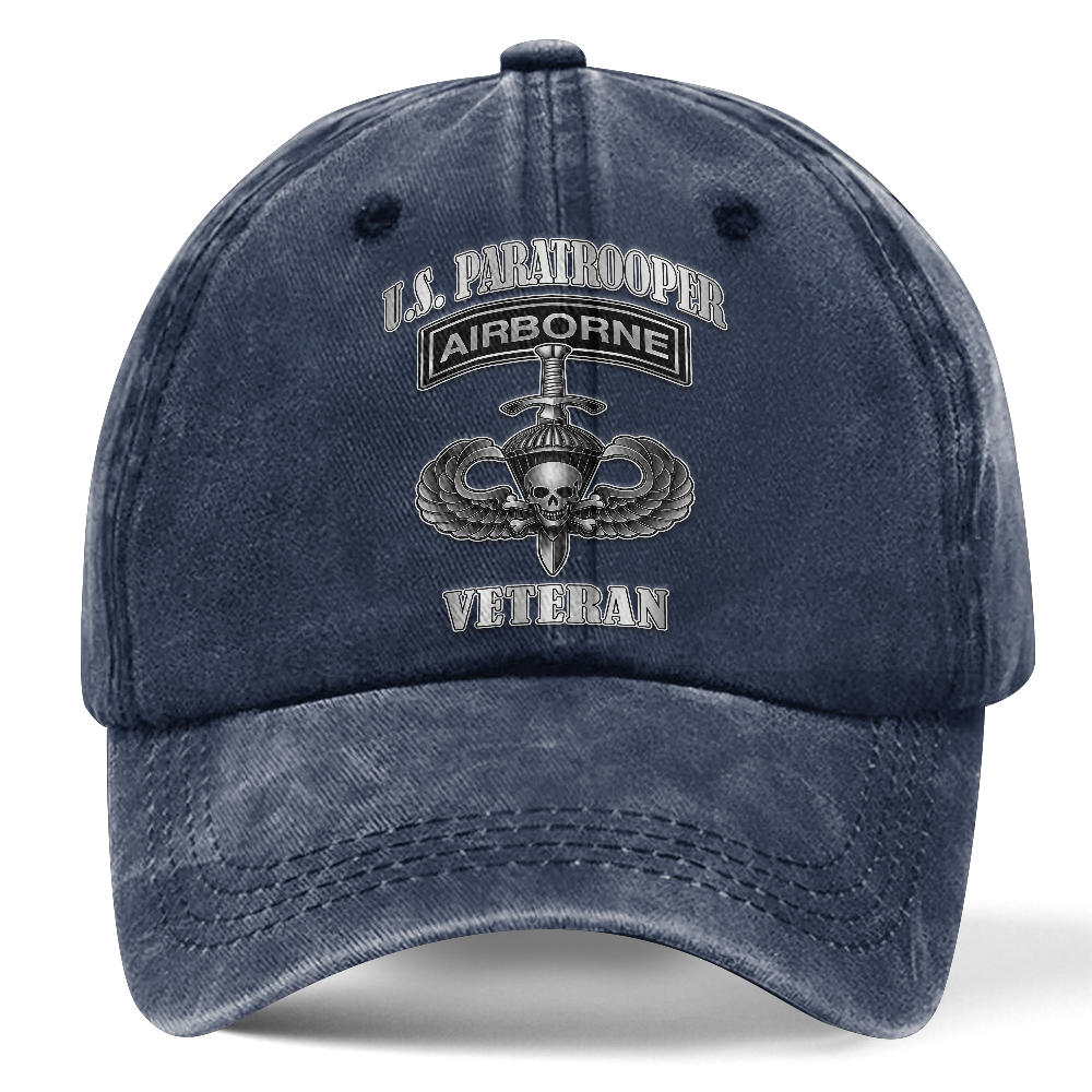 Personalizable Airborne Paratrooper Washed Cap