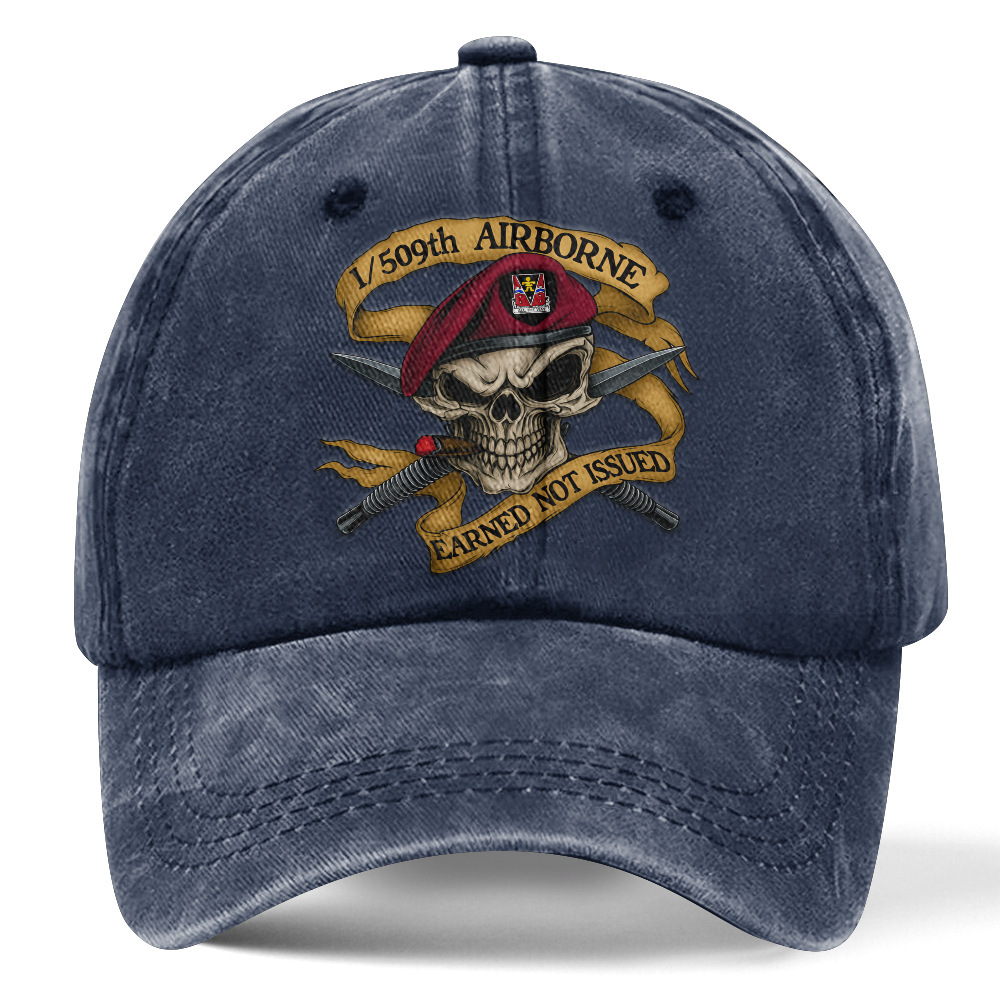 Personalizable Airborne Earned Not Issued Washed Cap