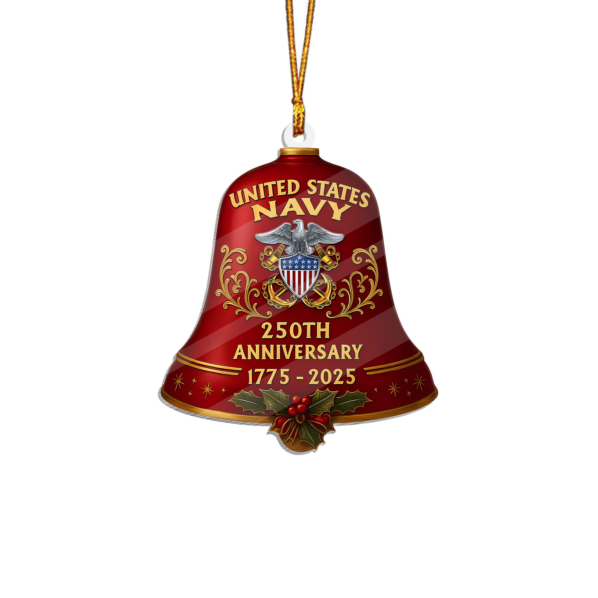 Navy 250th Anniversary Acrylic Ornament