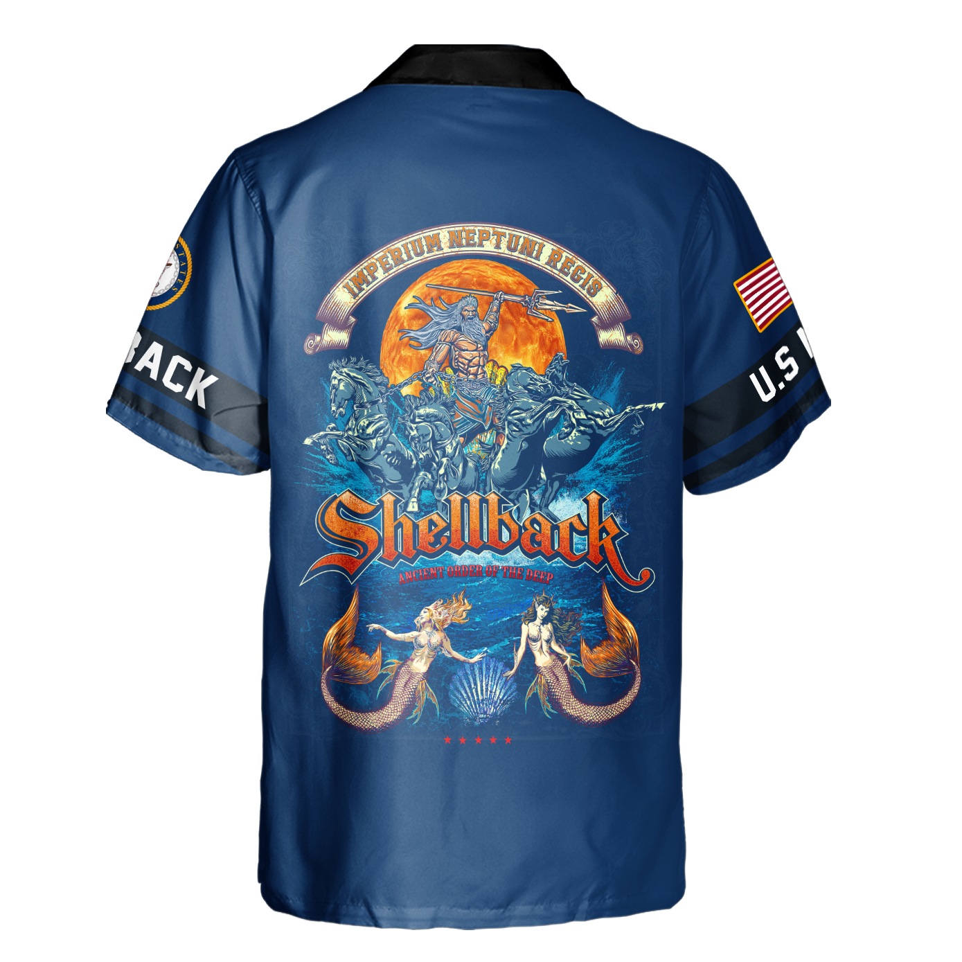 Shellback Ancient Order Of The Deep Cuban Shirt