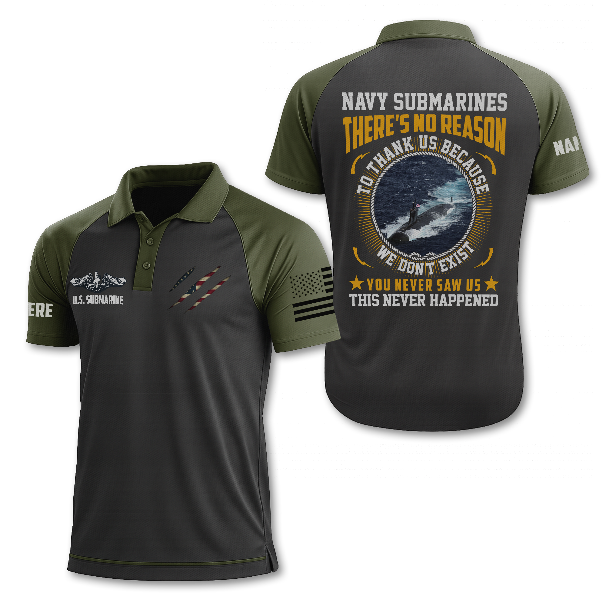 Navy Submarine Polo Shirt