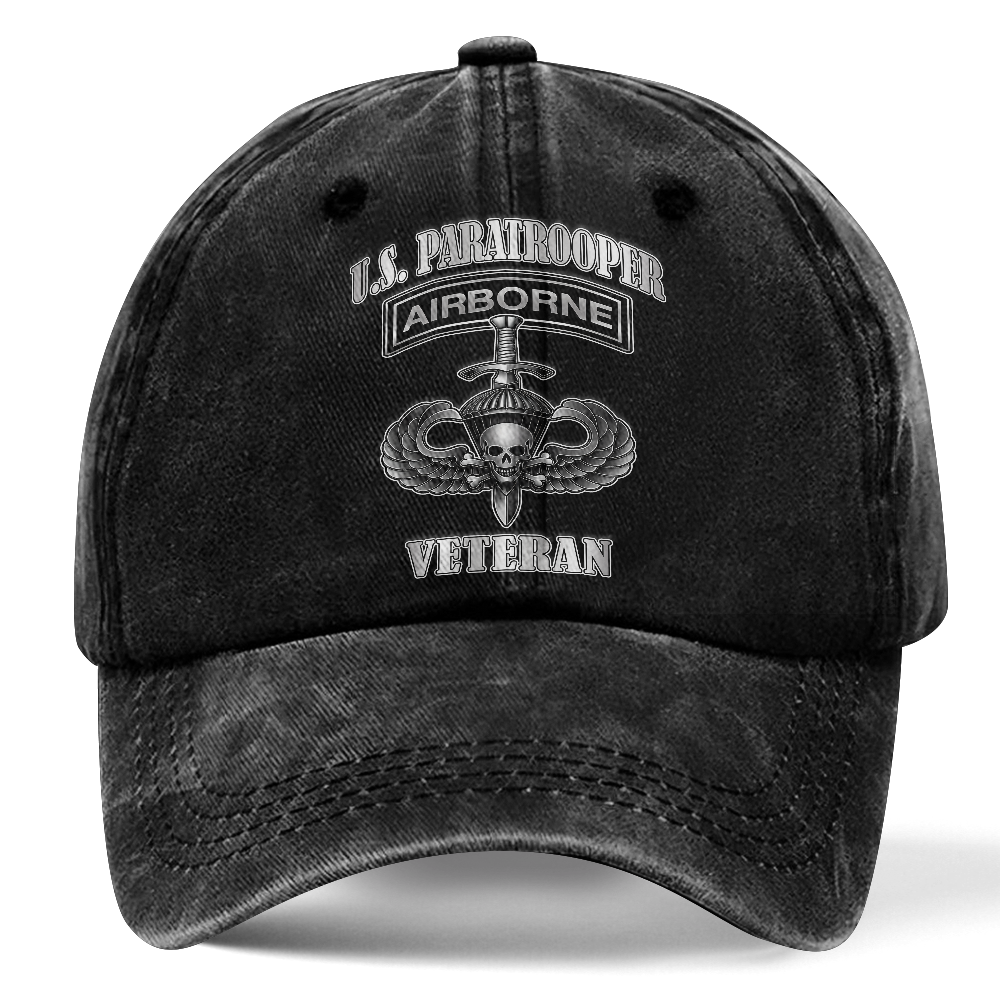 Personalizable Airborne Paratrooper Washed Cap