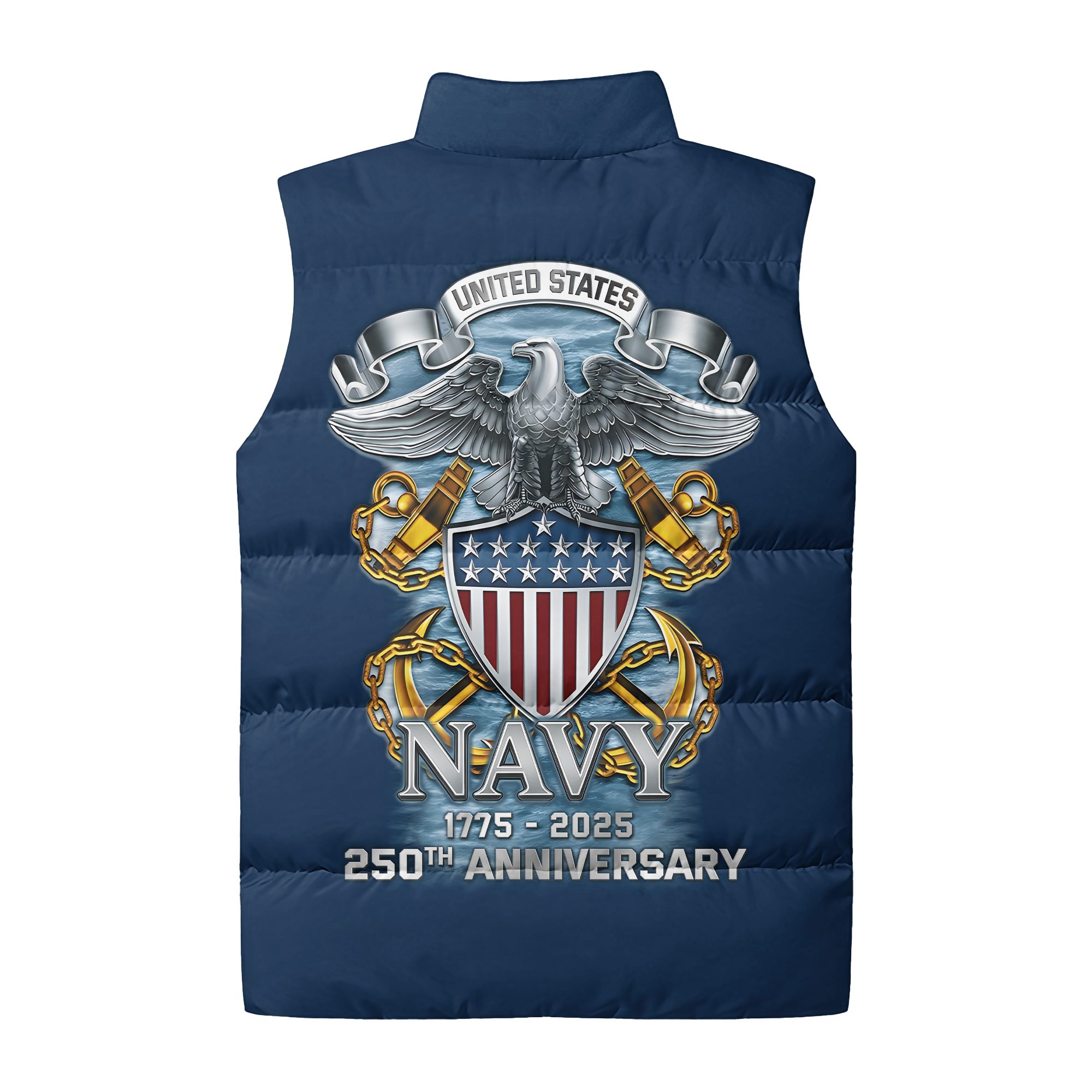 Navy 250th Anniversary Puffer Vest