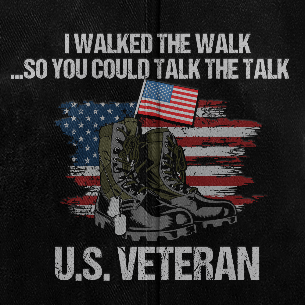 Personalizable US Veteran I Walked The Walk Washed Cap