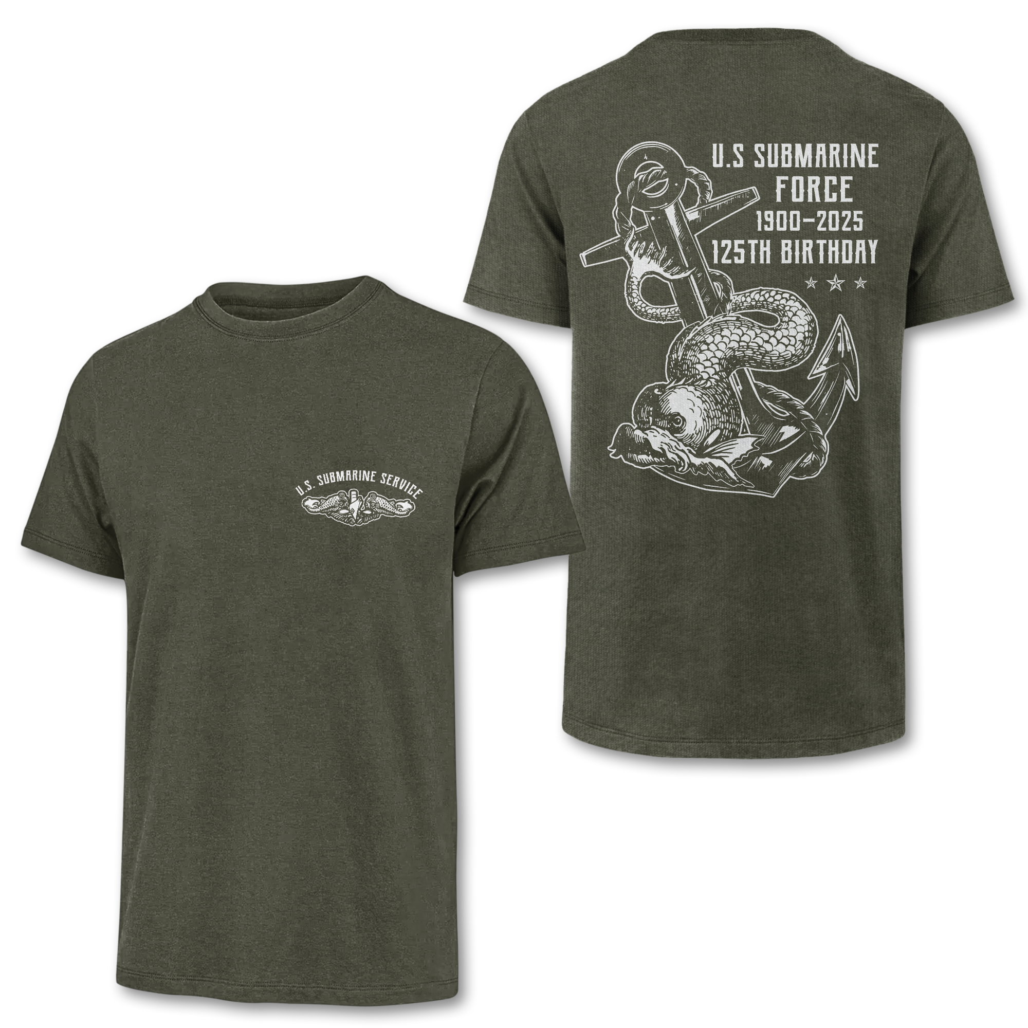 Navy Submarine 125th Birthday Double Sides Classic T-shirt