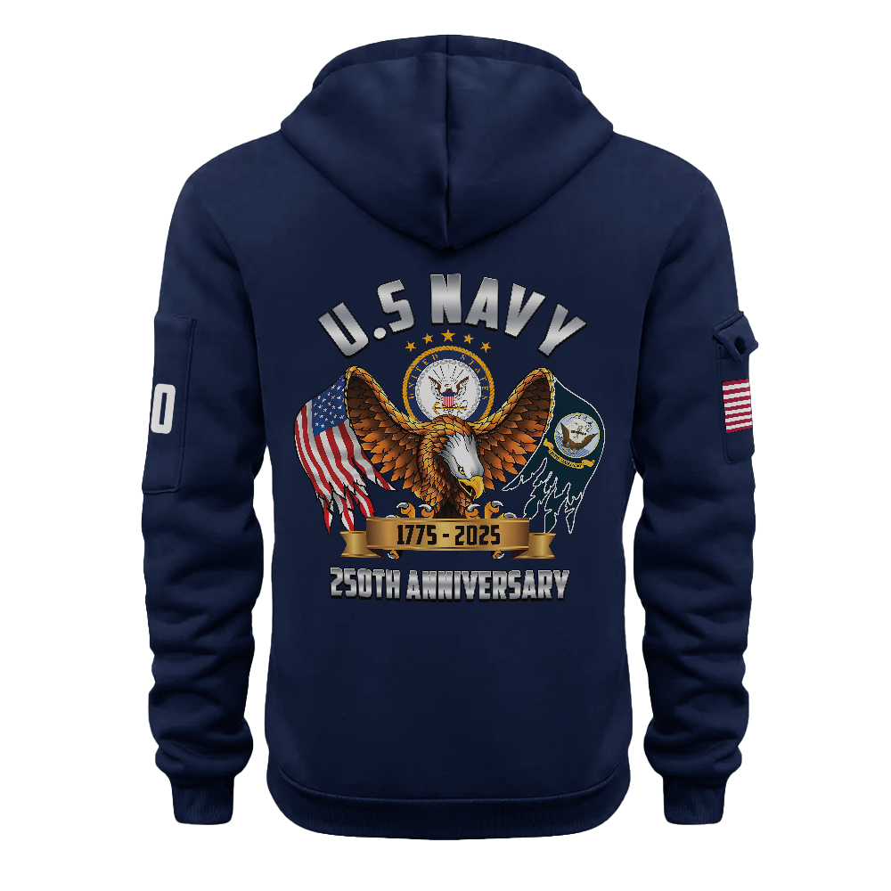 Navy 250th Anniversary Quarter Zip Hoodie