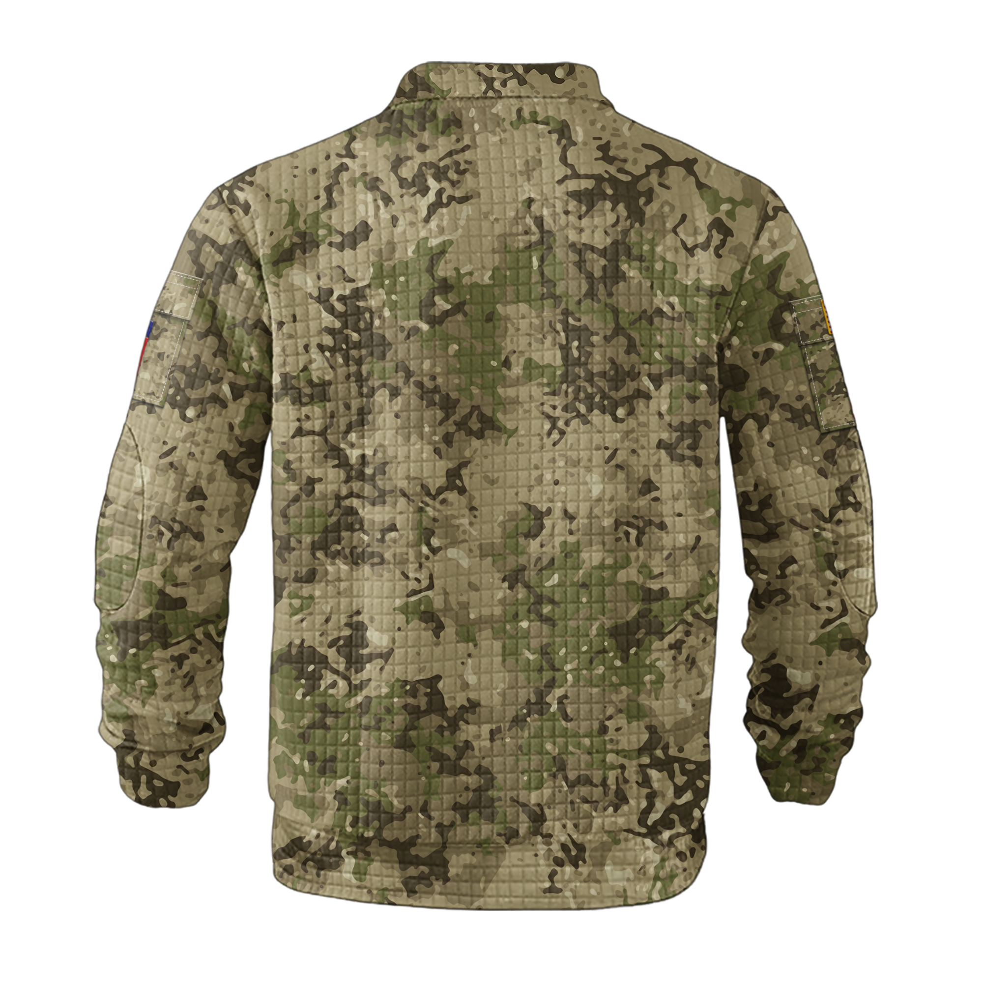 Personalizable 82nd Airborne Division Camouflage Uniform Waffle Stand Collar Sweatshirt