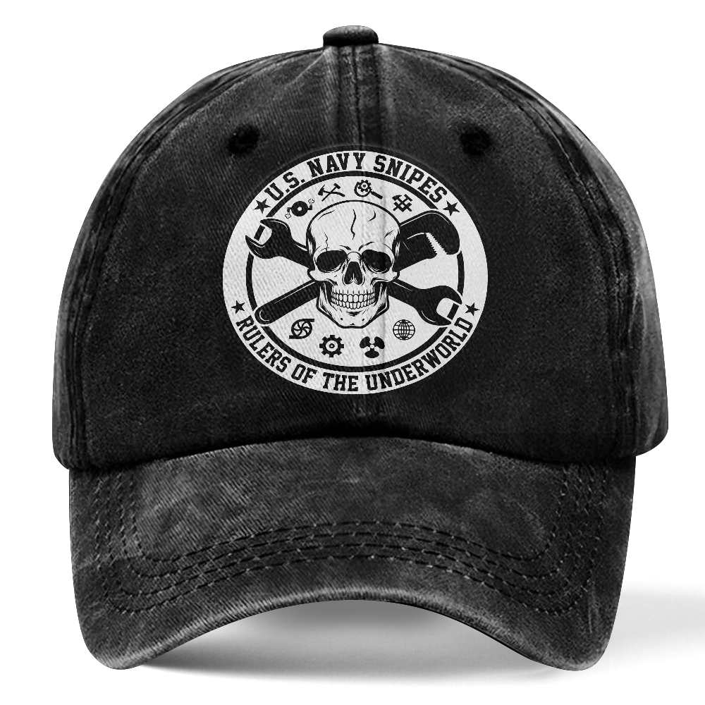 Personalizable Navy Snipes Washed Cap