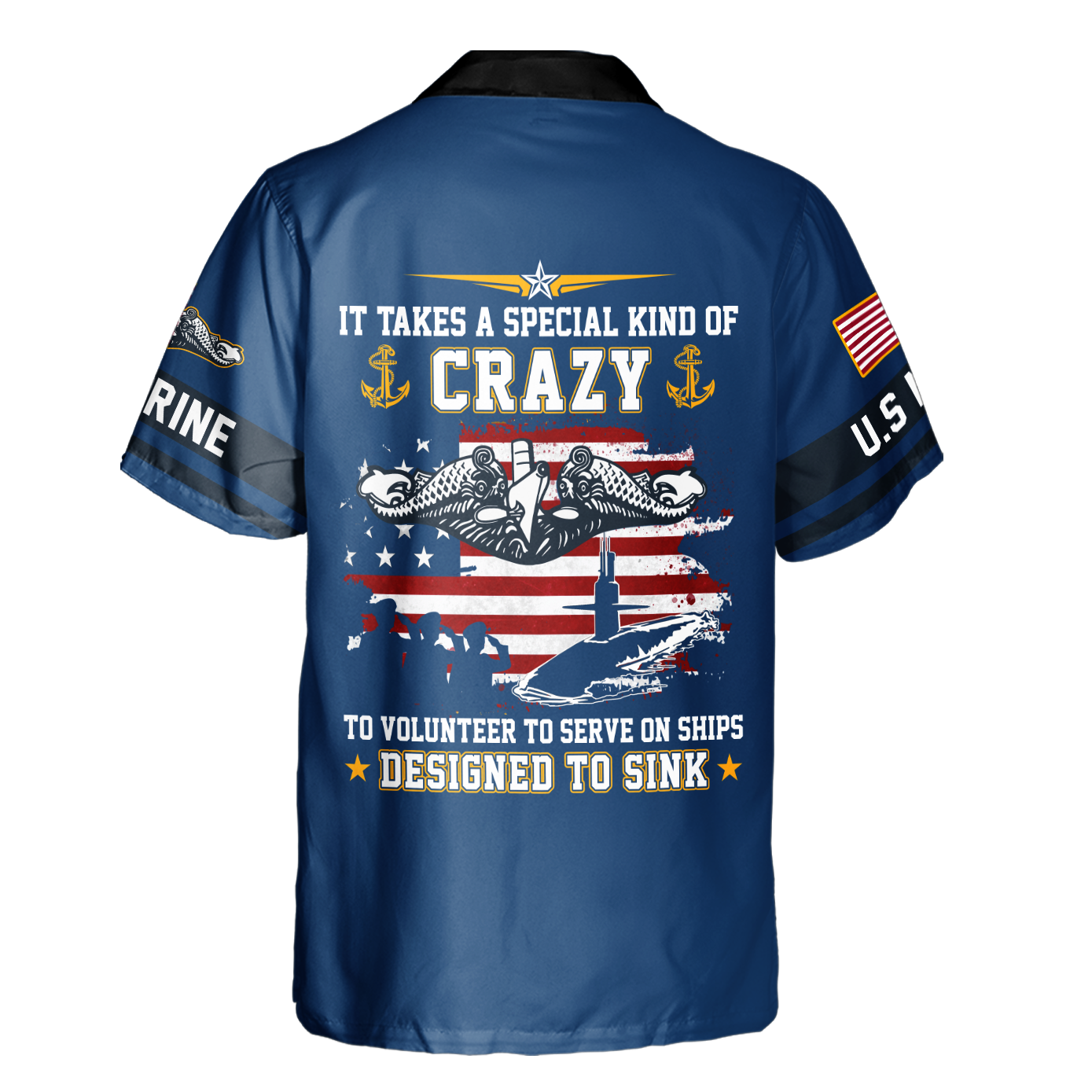 Navy Submarine It Takes Special Kind of Crazy Cuban Shirt