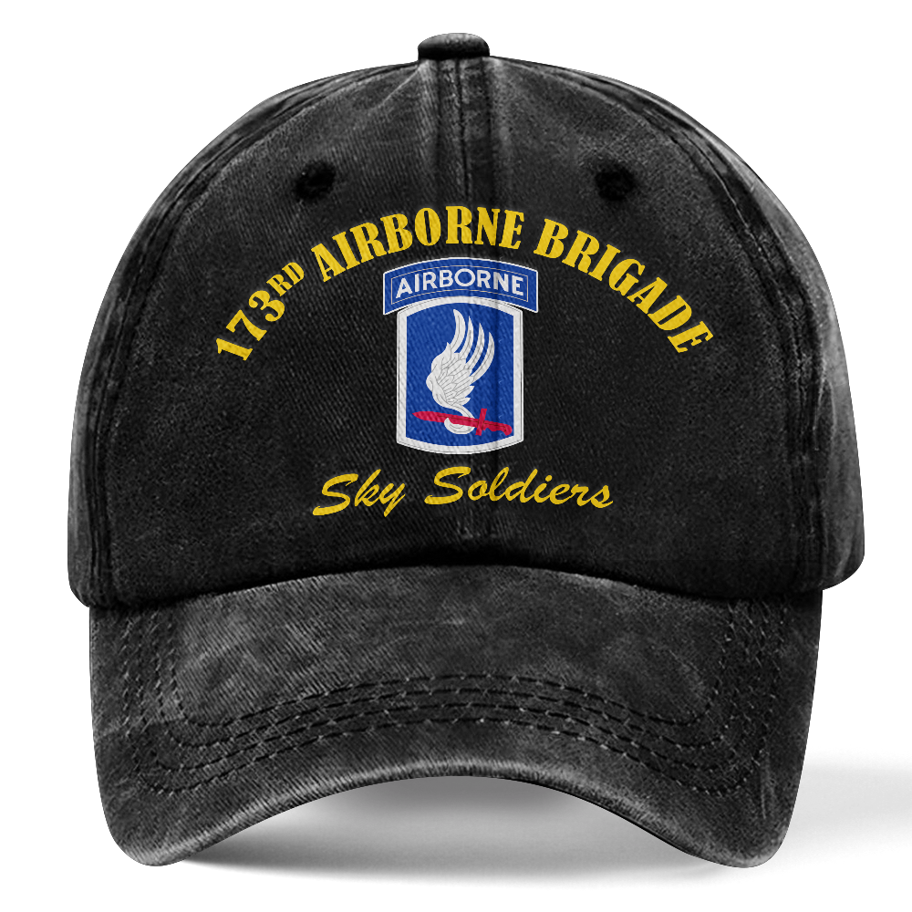 Personalizable 173rd Airborne Brigade Sky Soldier Washed Cap