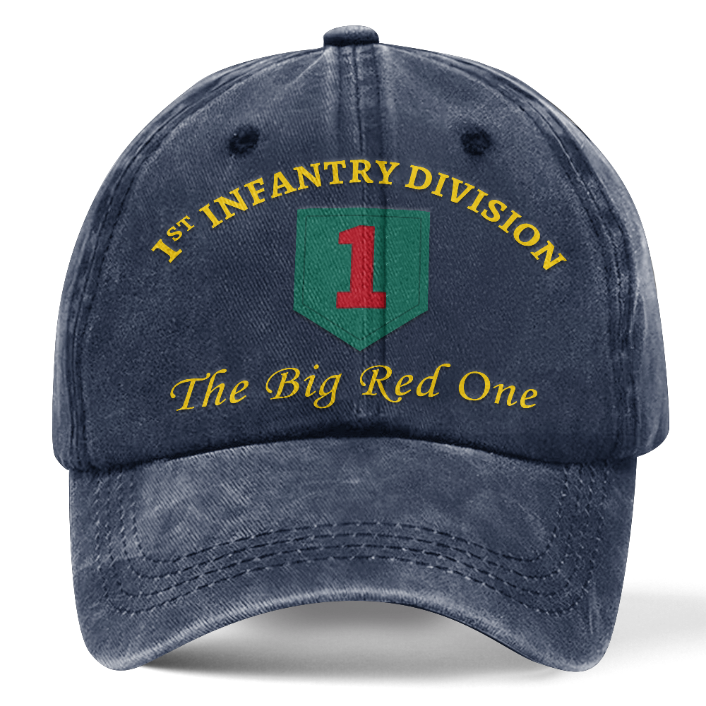 Personalizable Army 1st Infantry Division Washed Cap