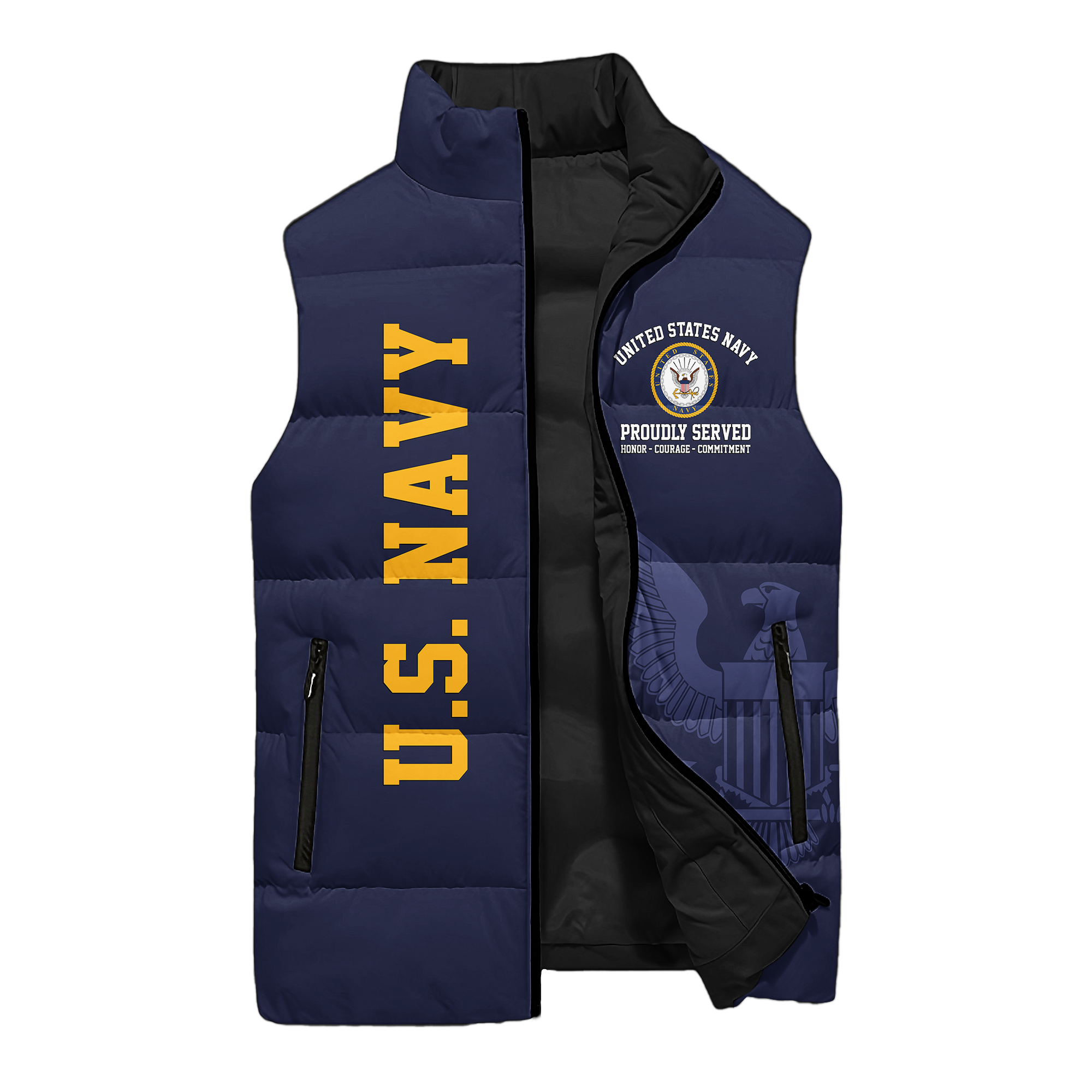 Navy 250th Anniversary Puffer Vest