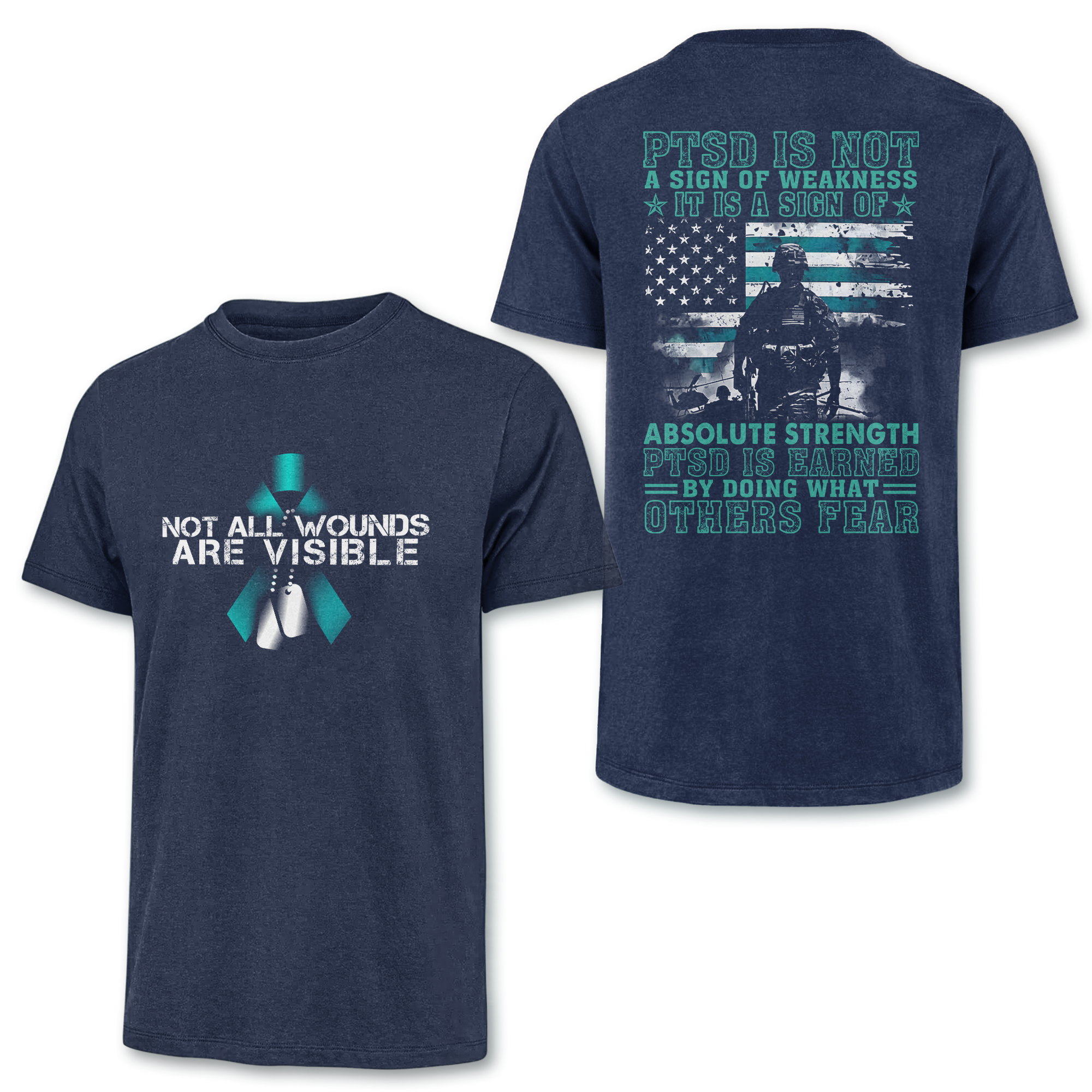 PTSD Is Not A Sign Of Weakness Double Side Classic T-shirt