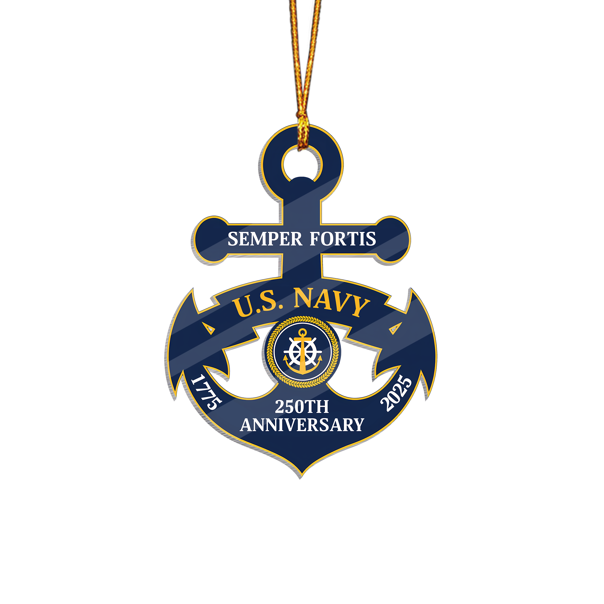 Navy 250th Anniversary Acrylic Ornament