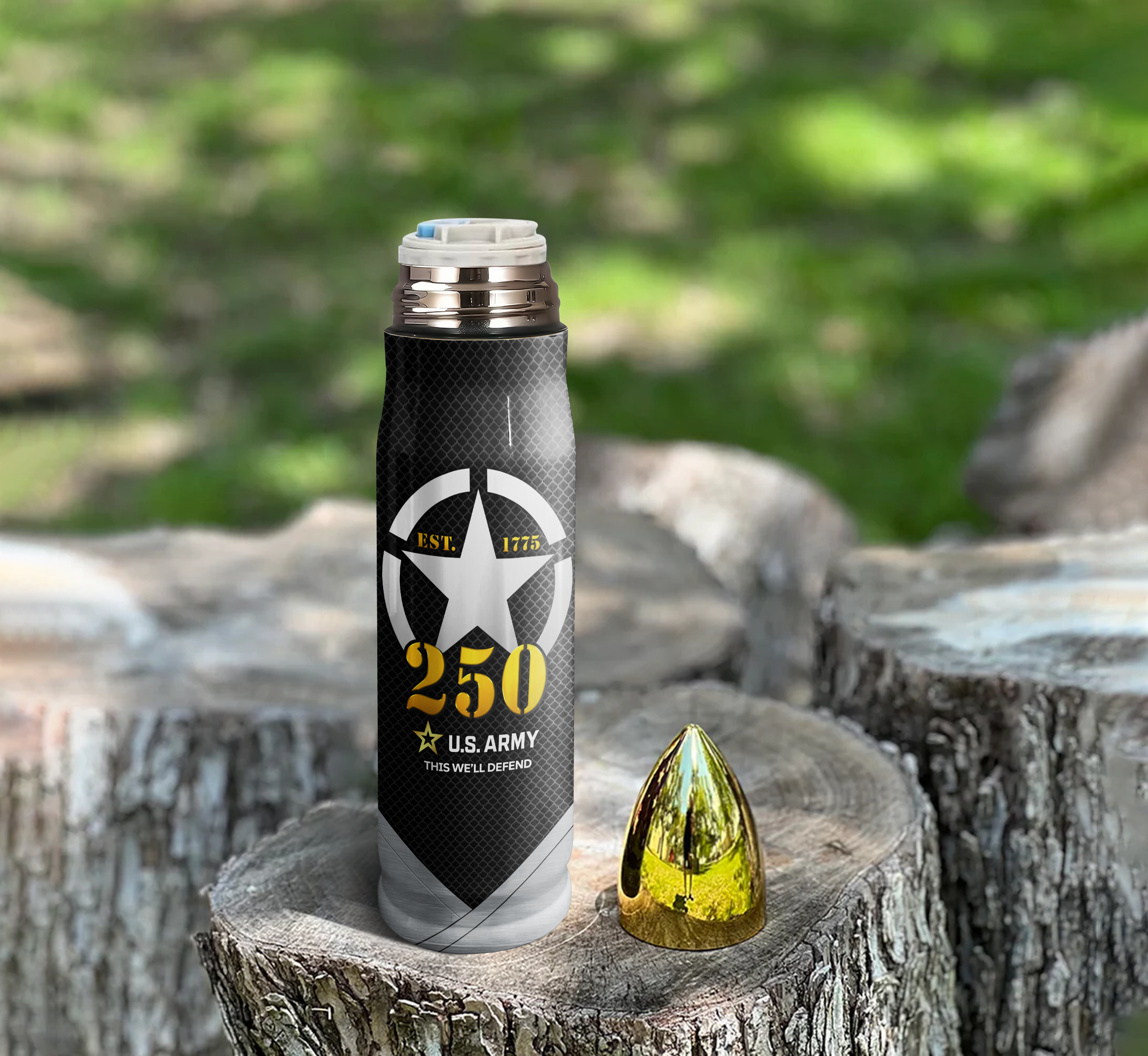 Army 250th Anniversary Bullet Tumbler