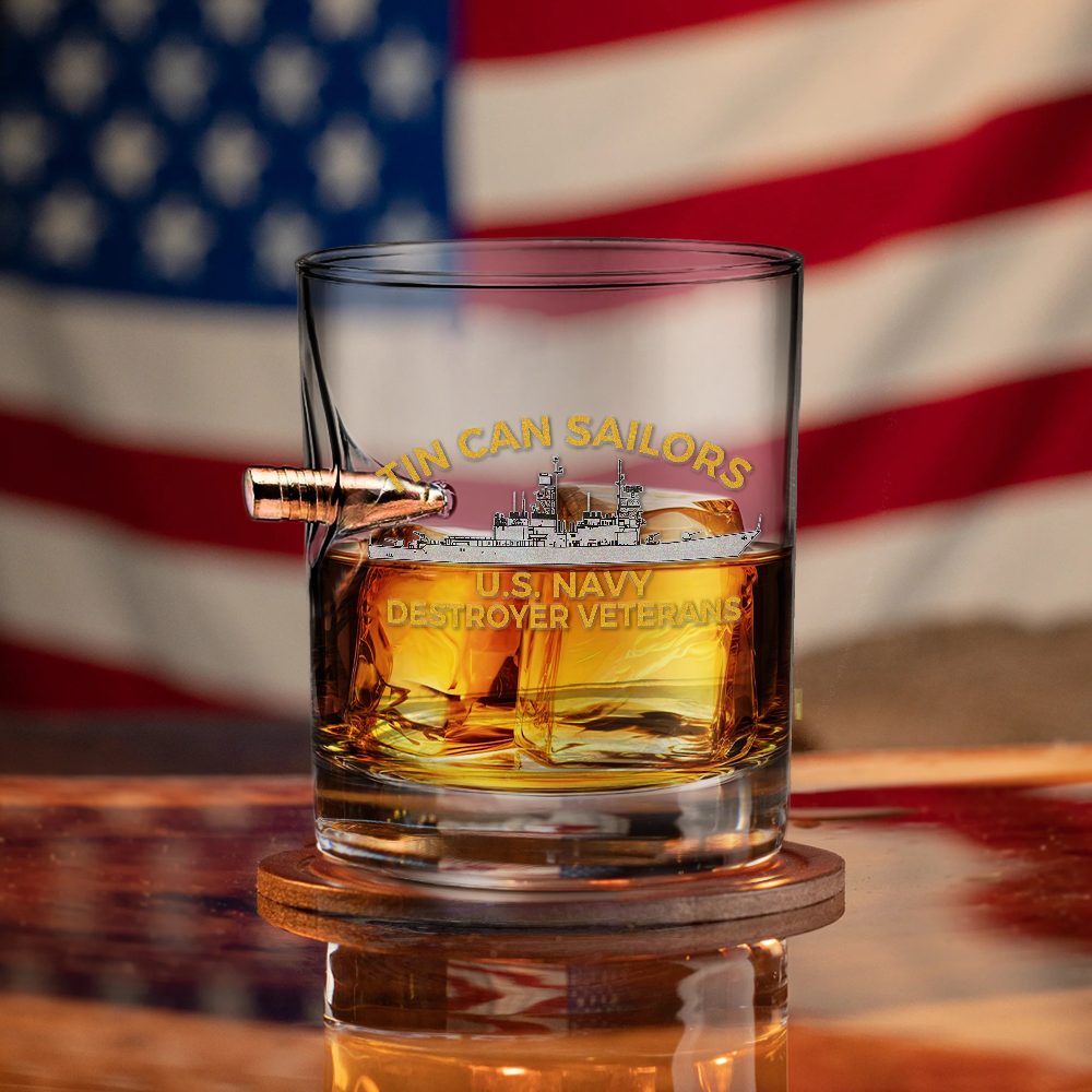 Personalizable Tin Can Sailors Bullet Whiskey Glass