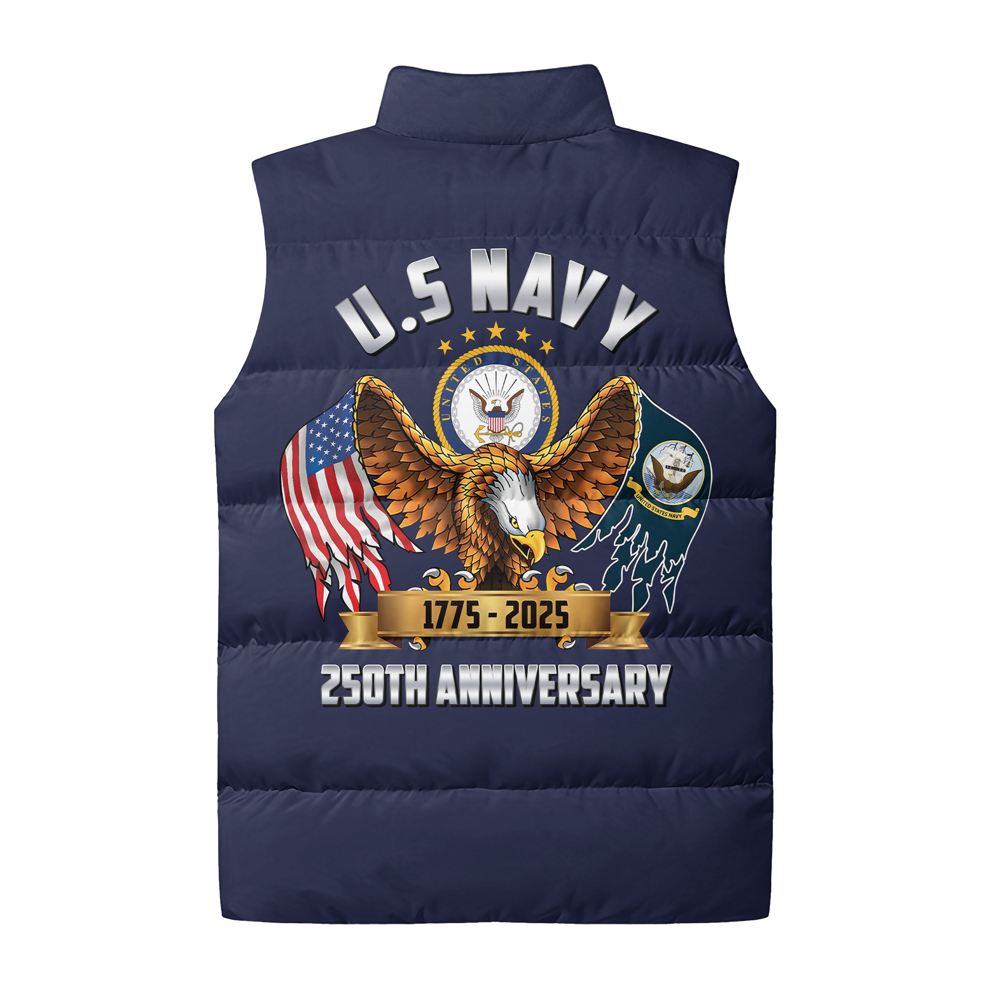 Navy 250th Anniversary Puffer Vest