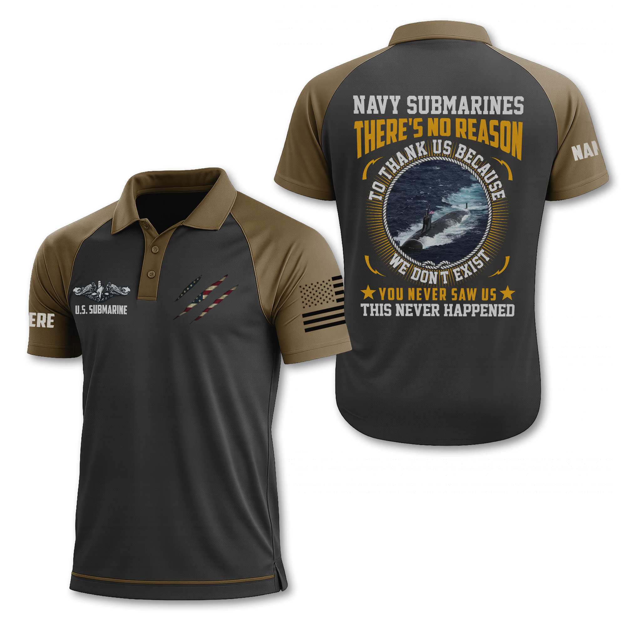 Navy Submarine Polo Shirt