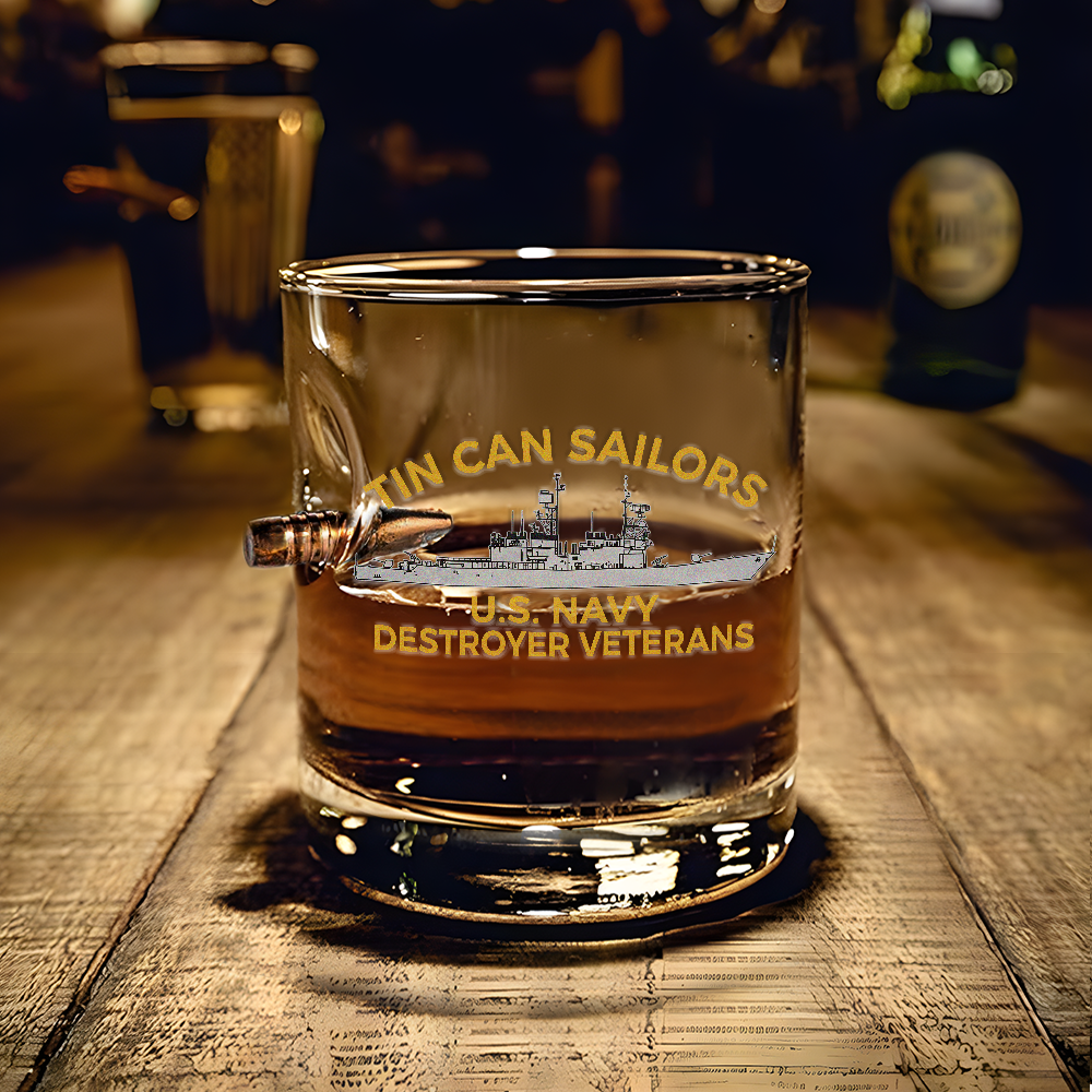 Personalizable Tin Can Sailors Bullet Whiskey Glass
