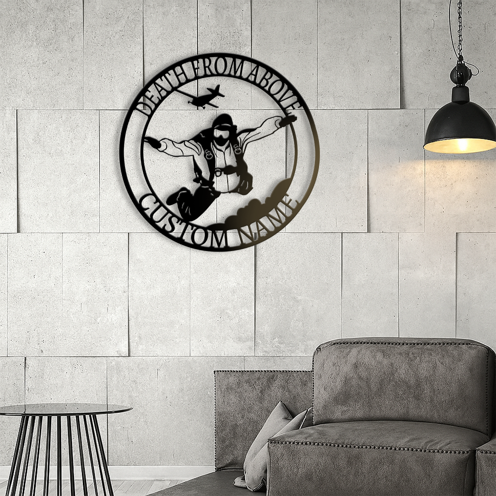 Personalized Airborne Death From Above Metal Sign Wall Art